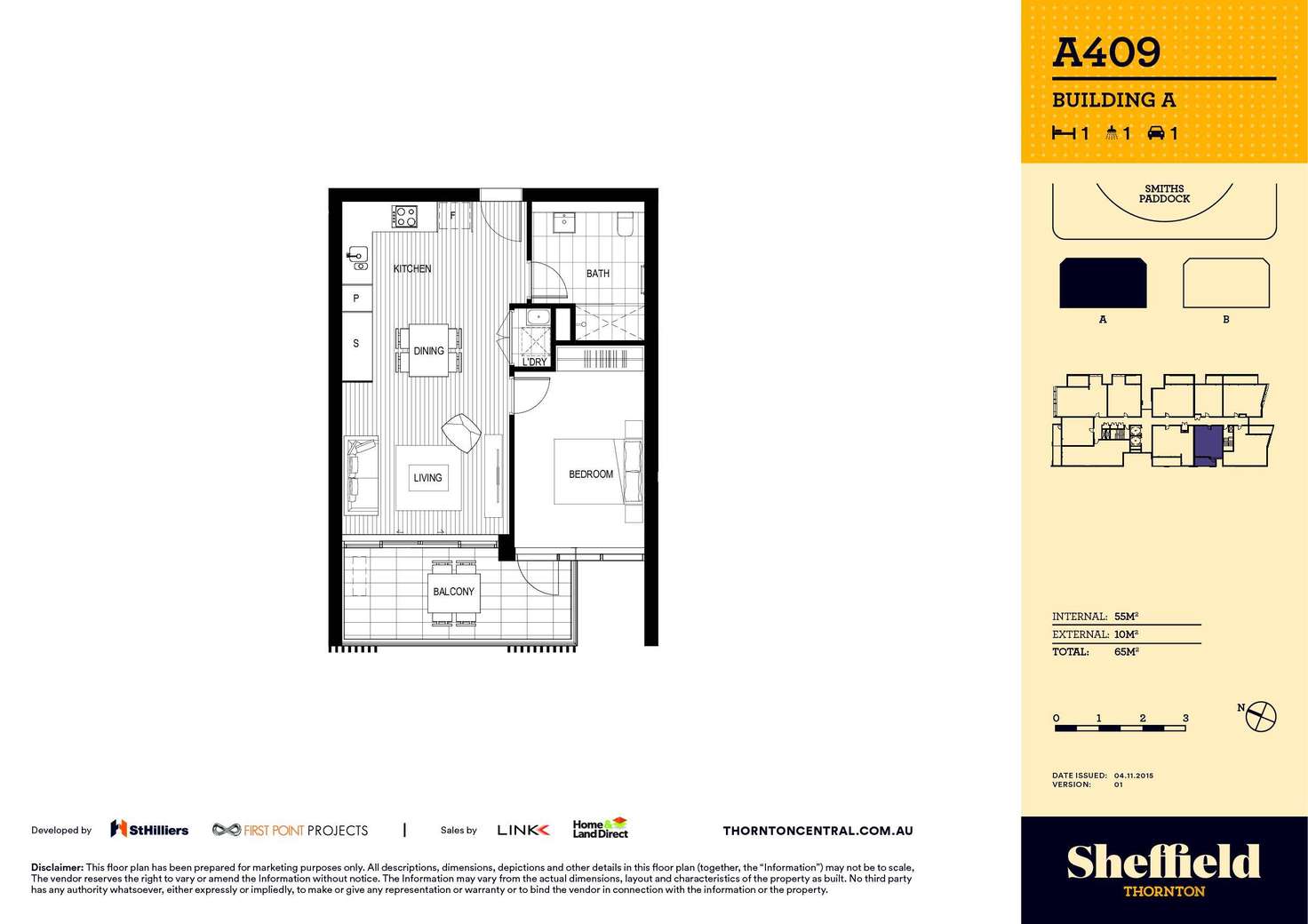 Floorplan of Homely apartment listing, 509/8 Aviators Way, Penrith NSW 2750