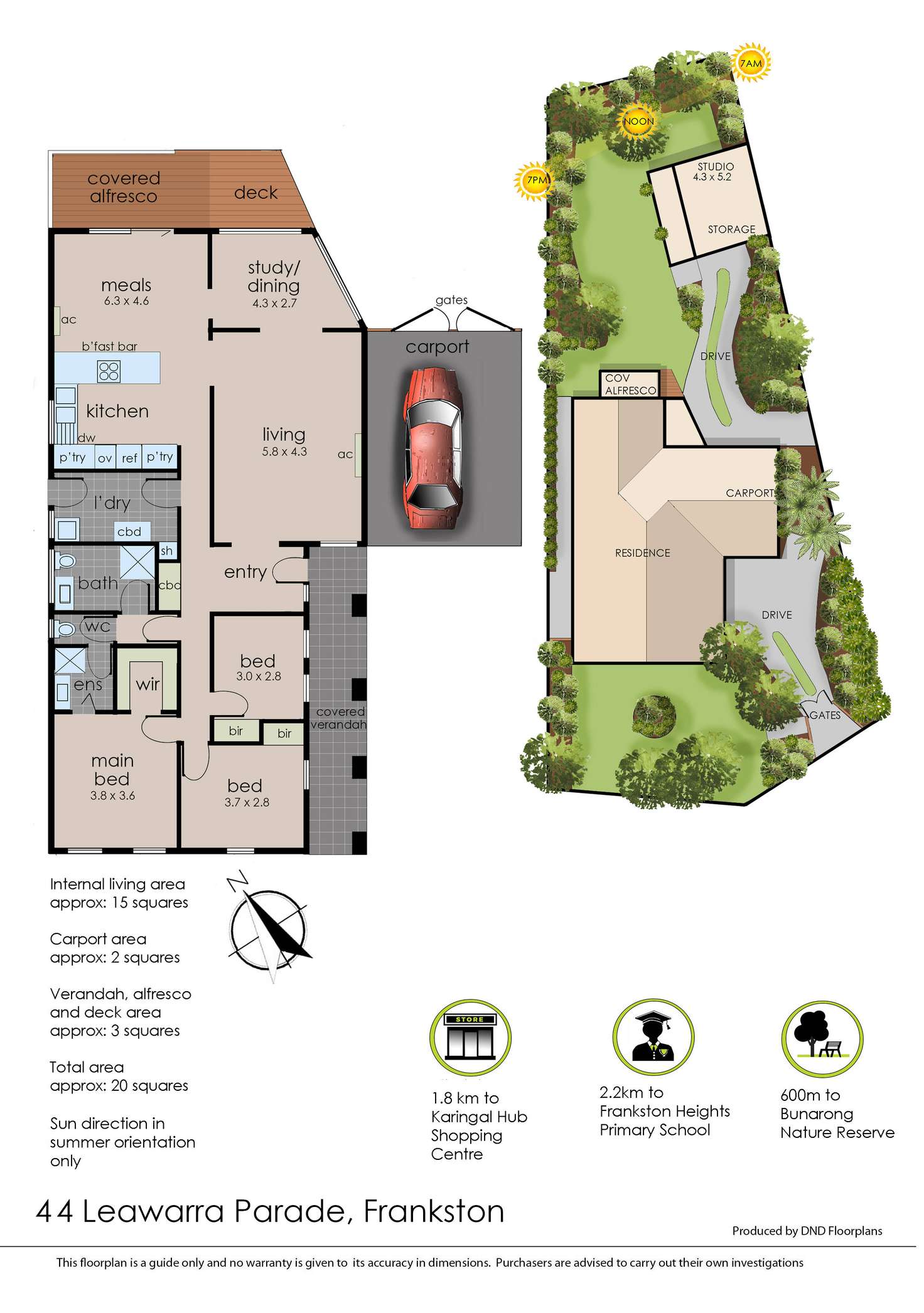 Floorplan of Homely house listing, 44 Leawarra Parade, Frankston VIC 3199