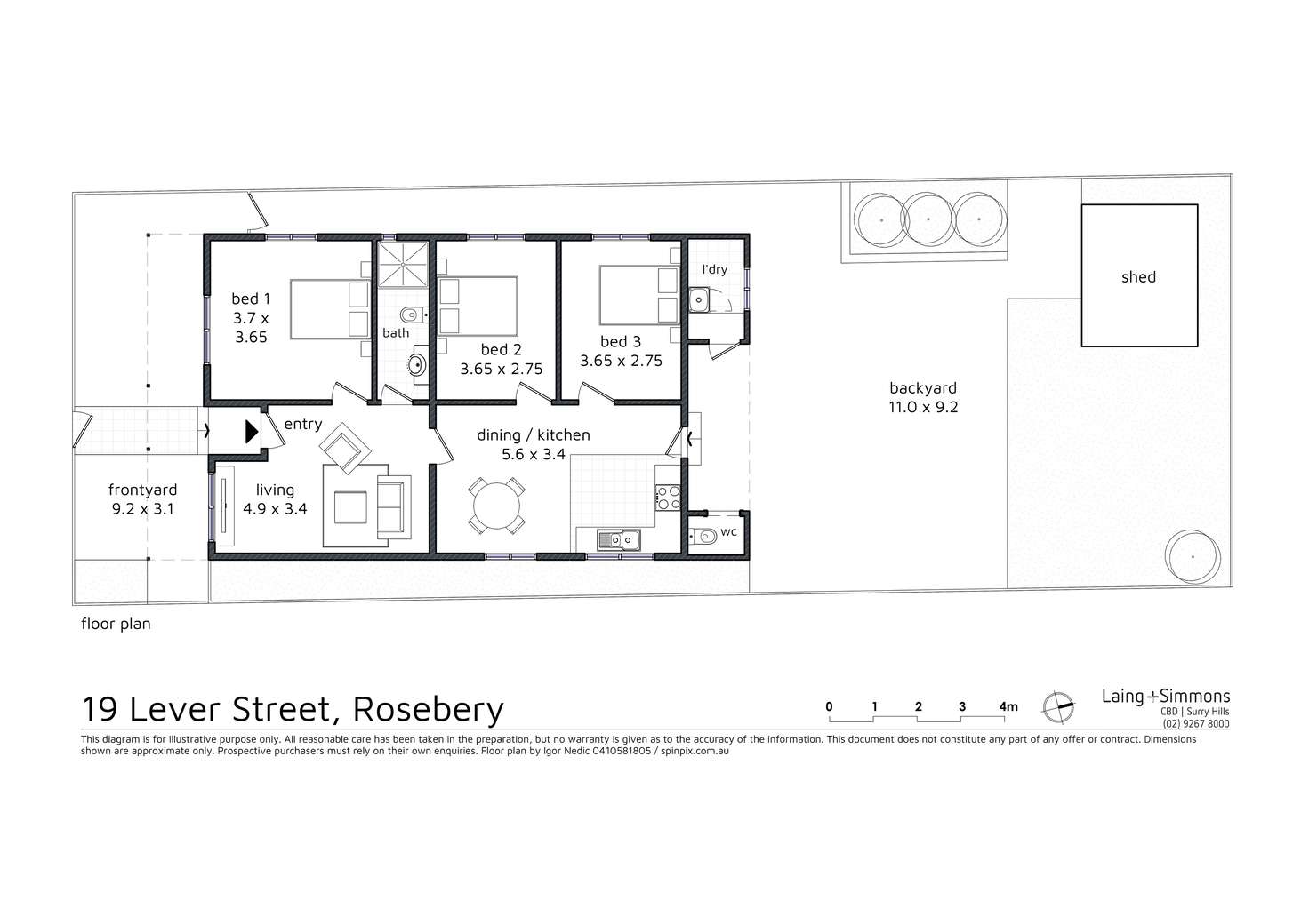 Floorplan of Homely house listing, 19 Lever Street, Rosebery NSW 2018