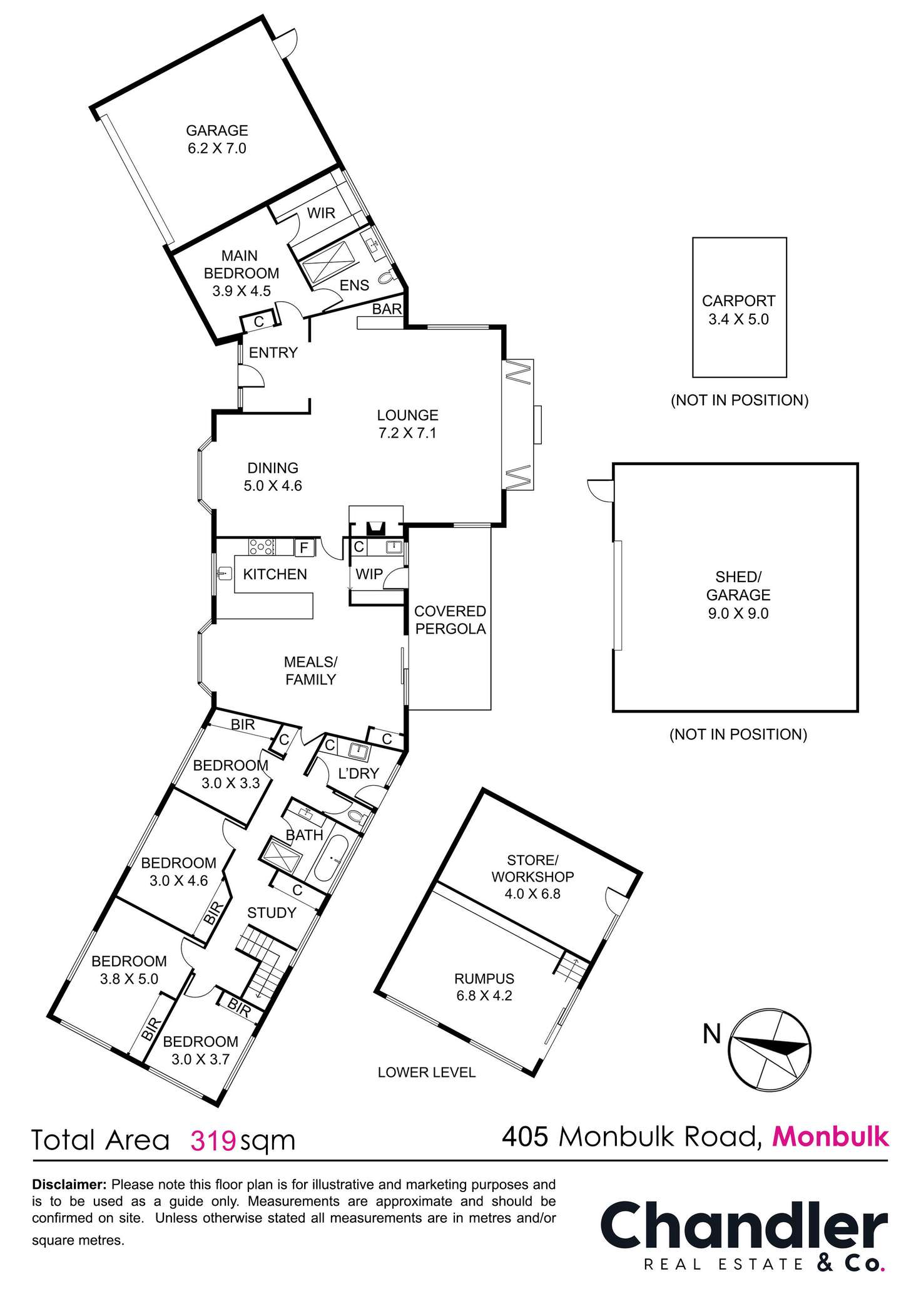 Floorplan of Homely house listing, 405 Monbulk Road, Monbulk VIC 3793