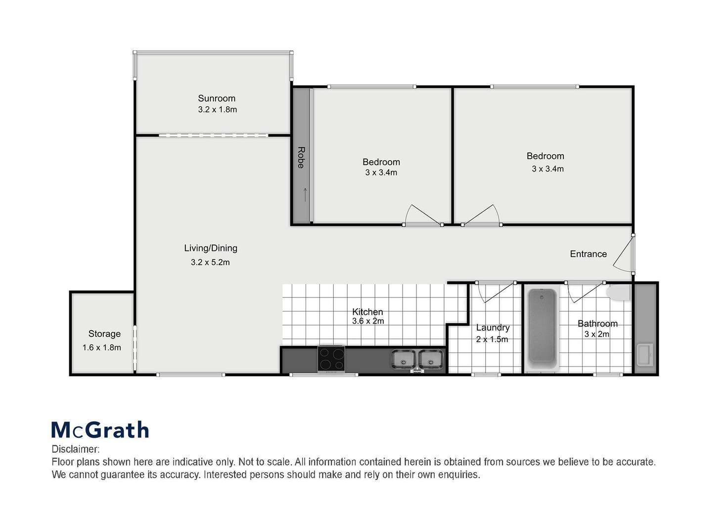 Floorplan of Homely apartment listing, 3/182 Russell Avenue, Dolls Point NSW 2219