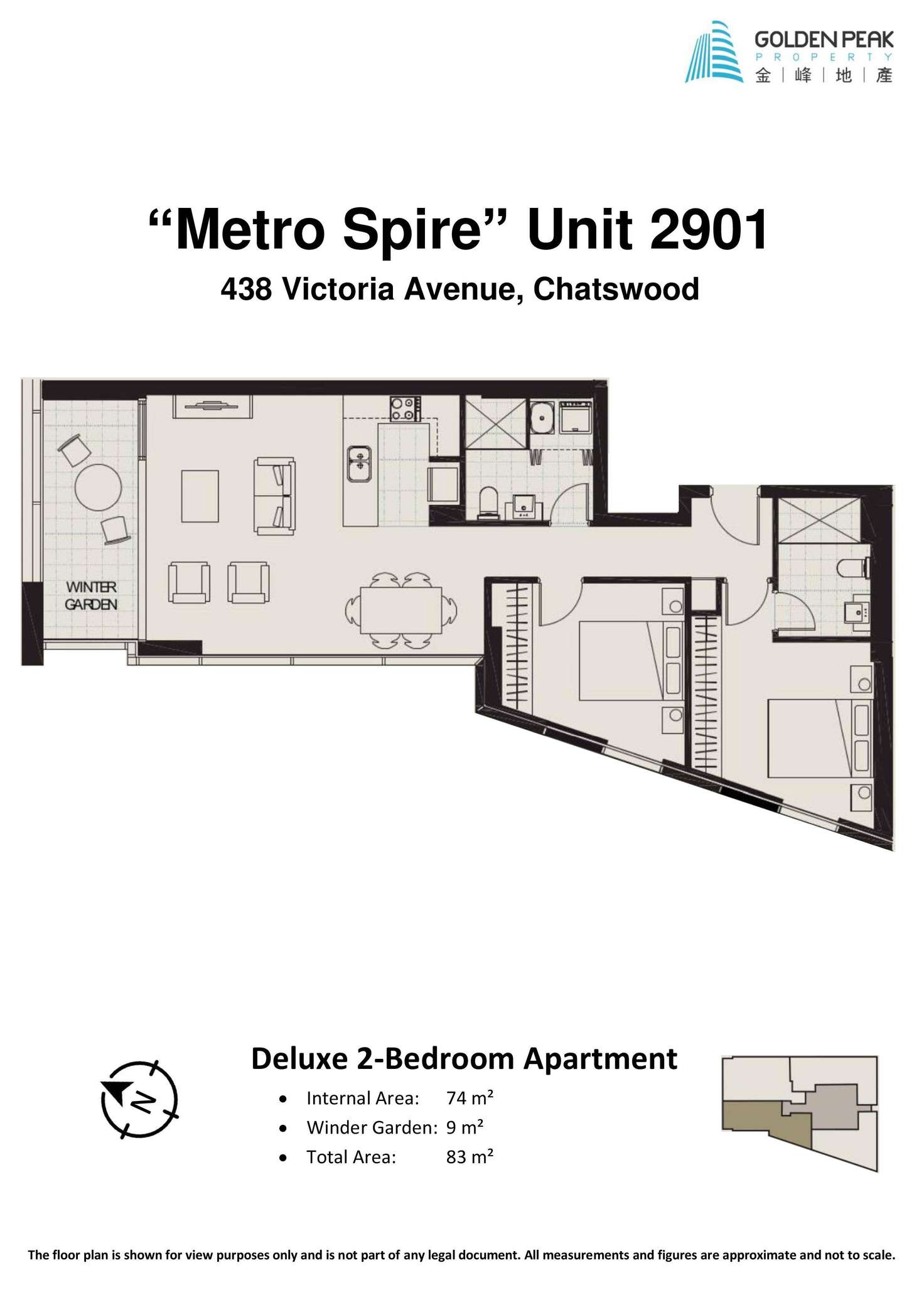 Floorplan of Homely apartment listing, 2901/1 Post Office Lane, Chatswood NSW 2067