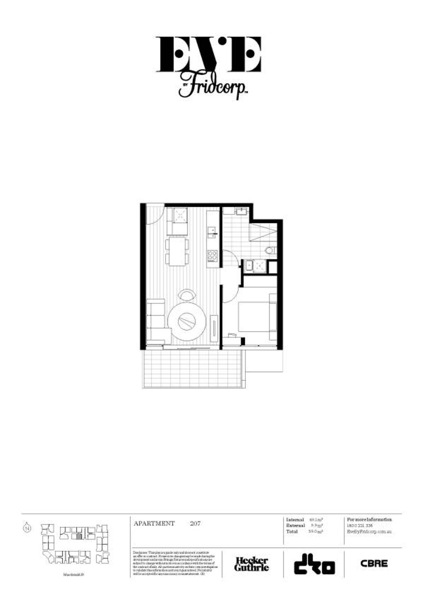 Floorplan of Homely apartment listing, C207/72 MacDonald Street, Erskineville NSW 2043