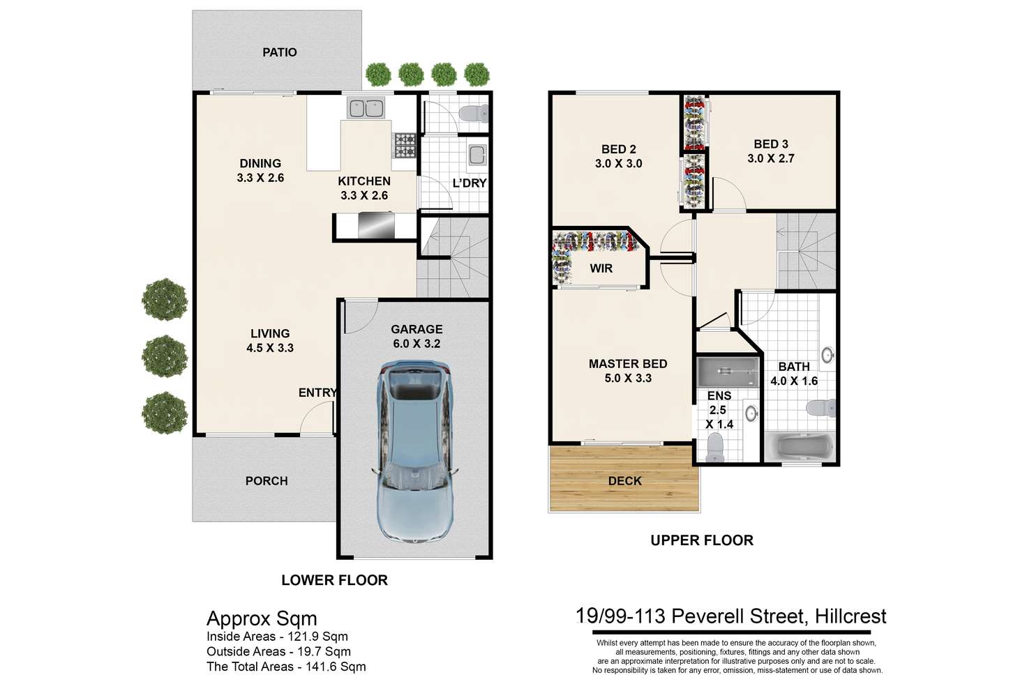 Floorplan of Homely townhouse listing, 19/99-113 Peverell Street, Hillcrest QLD 4118
