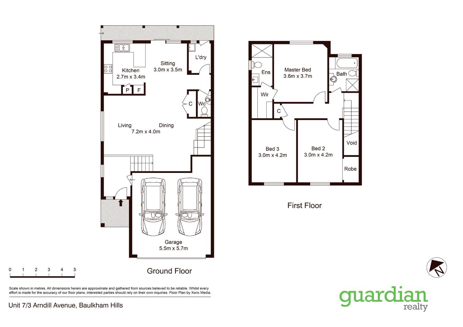 Floorplan of Homely townhouse listing, 7/3-9 Arndill Avenue, Baulkham Hills NSW 2153