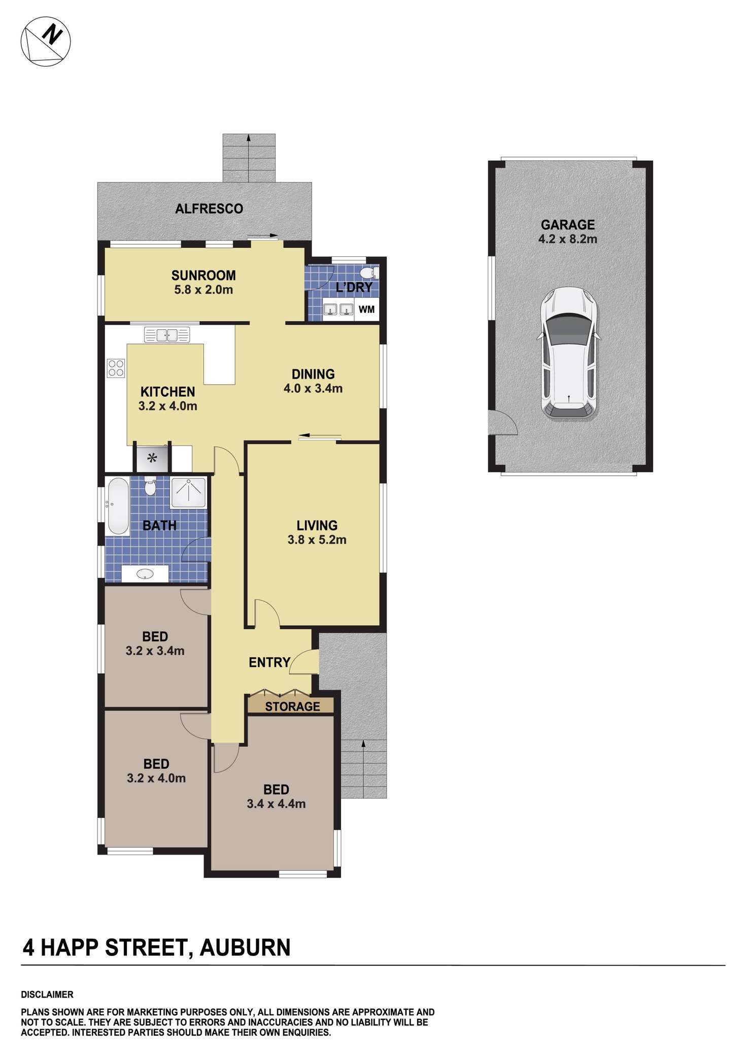 Floorplan of Homely house listing, 4 Happ Street, Auburn NSW 2144