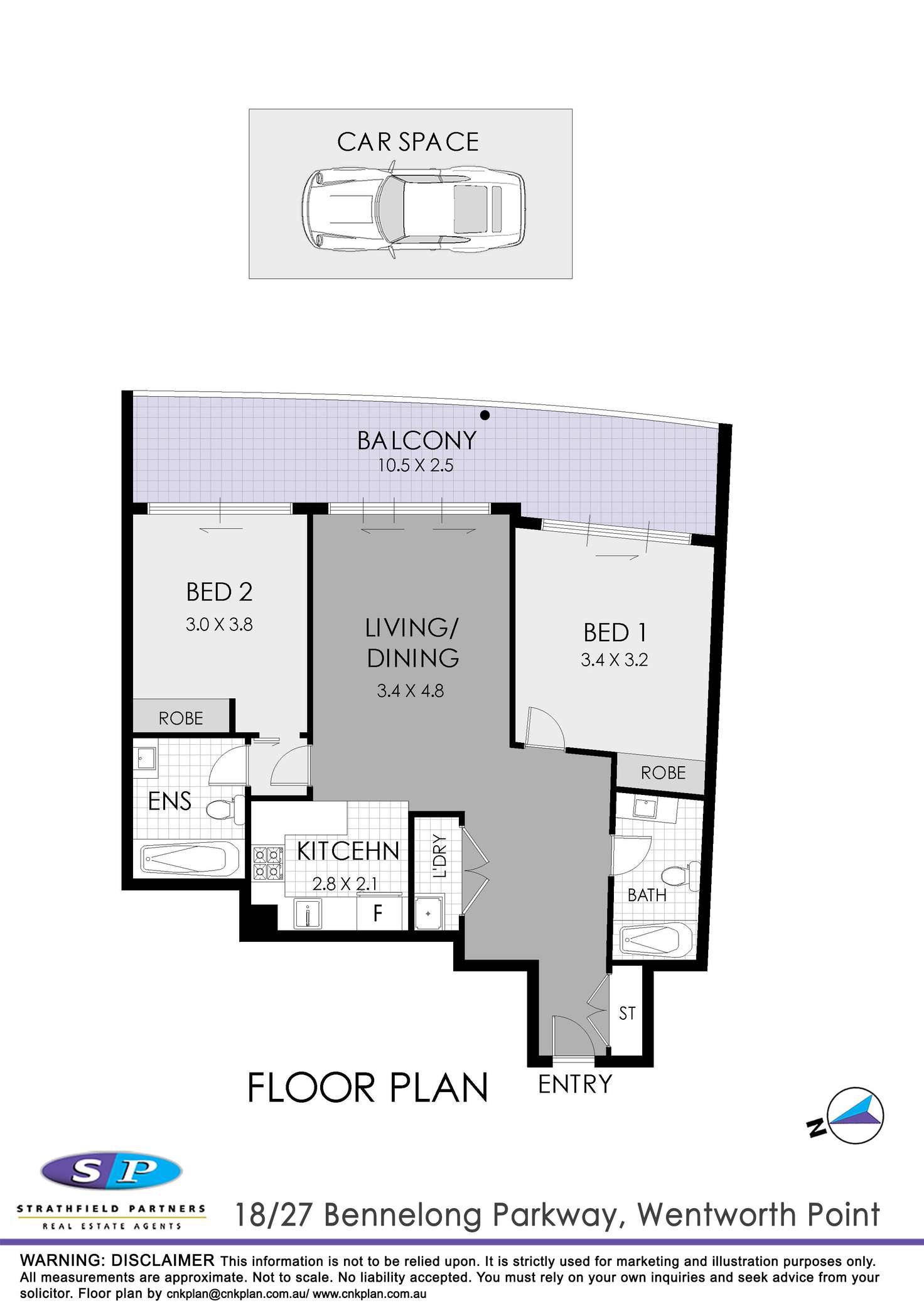 Floorplan of Homely apartment listing, 18/27 Bennelong Parkway, Wentworth Point NSW 2127