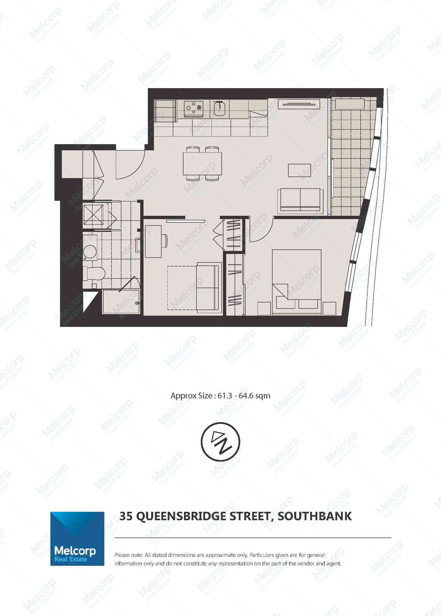 Floorplan of Homely apartment listing, 3811/35 Queensbridge Street, Southbank VIC 3006