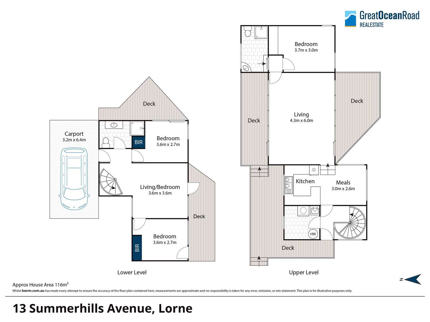 Floorplan of Homely house listing, 13 Summerhills Avenue, Lorne VIC 3232
