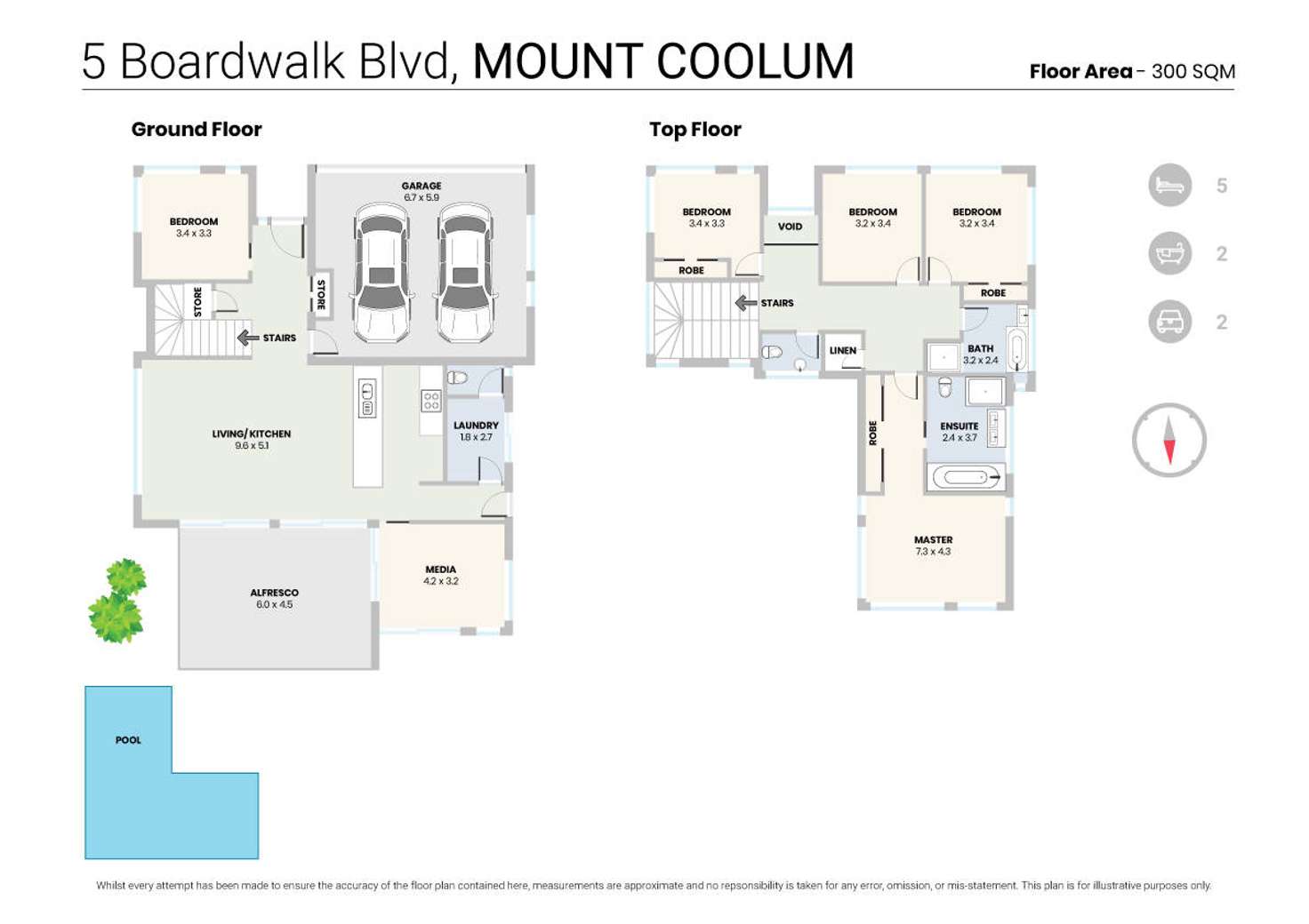 Floorplan of Homely house listing, 5 Boardwalk Boulevard, Mount Coolum QLD 4573