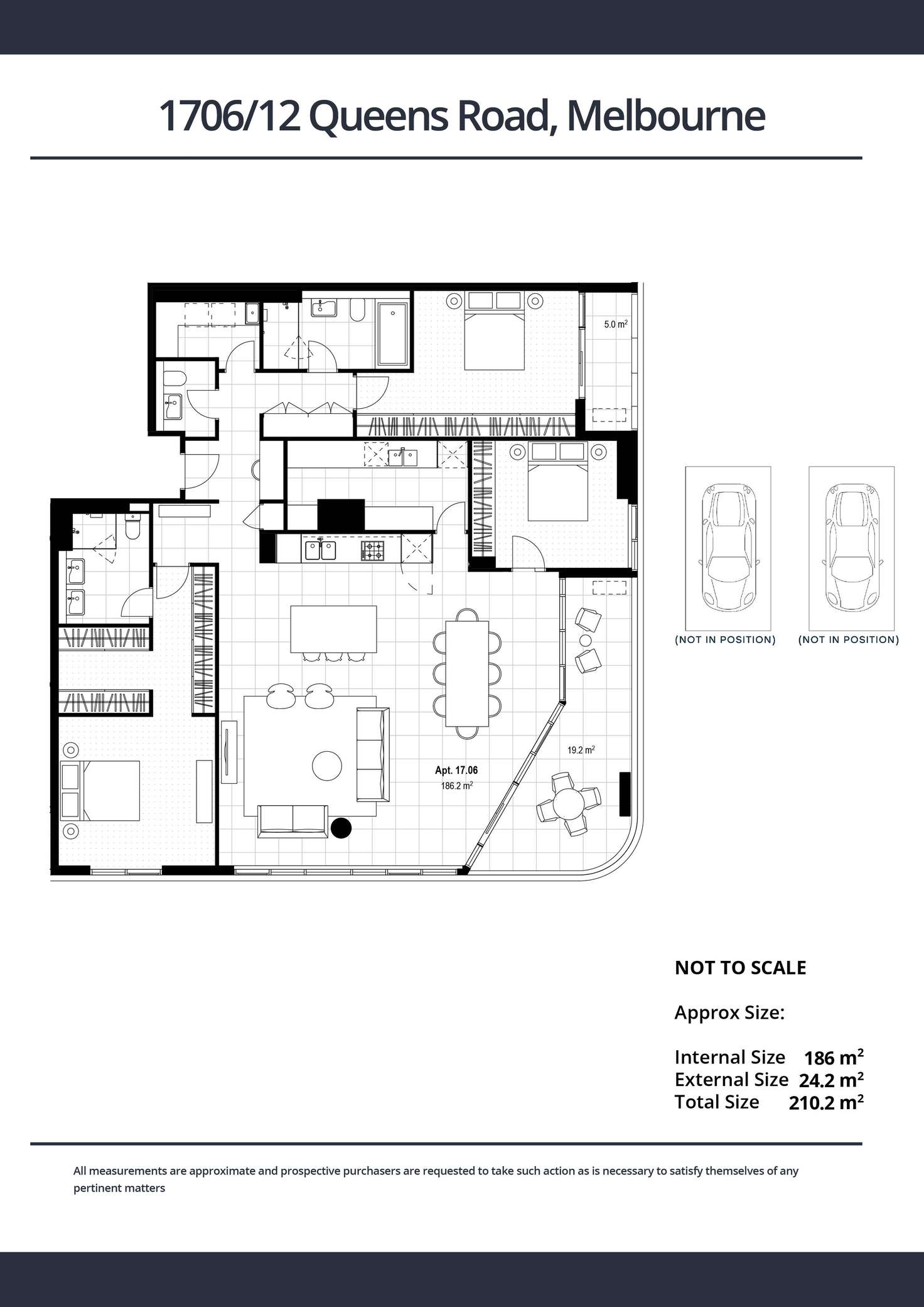 Floorplan of Homely apartment listing, 1706/12 Queens Road, Melbourne VIC 3004