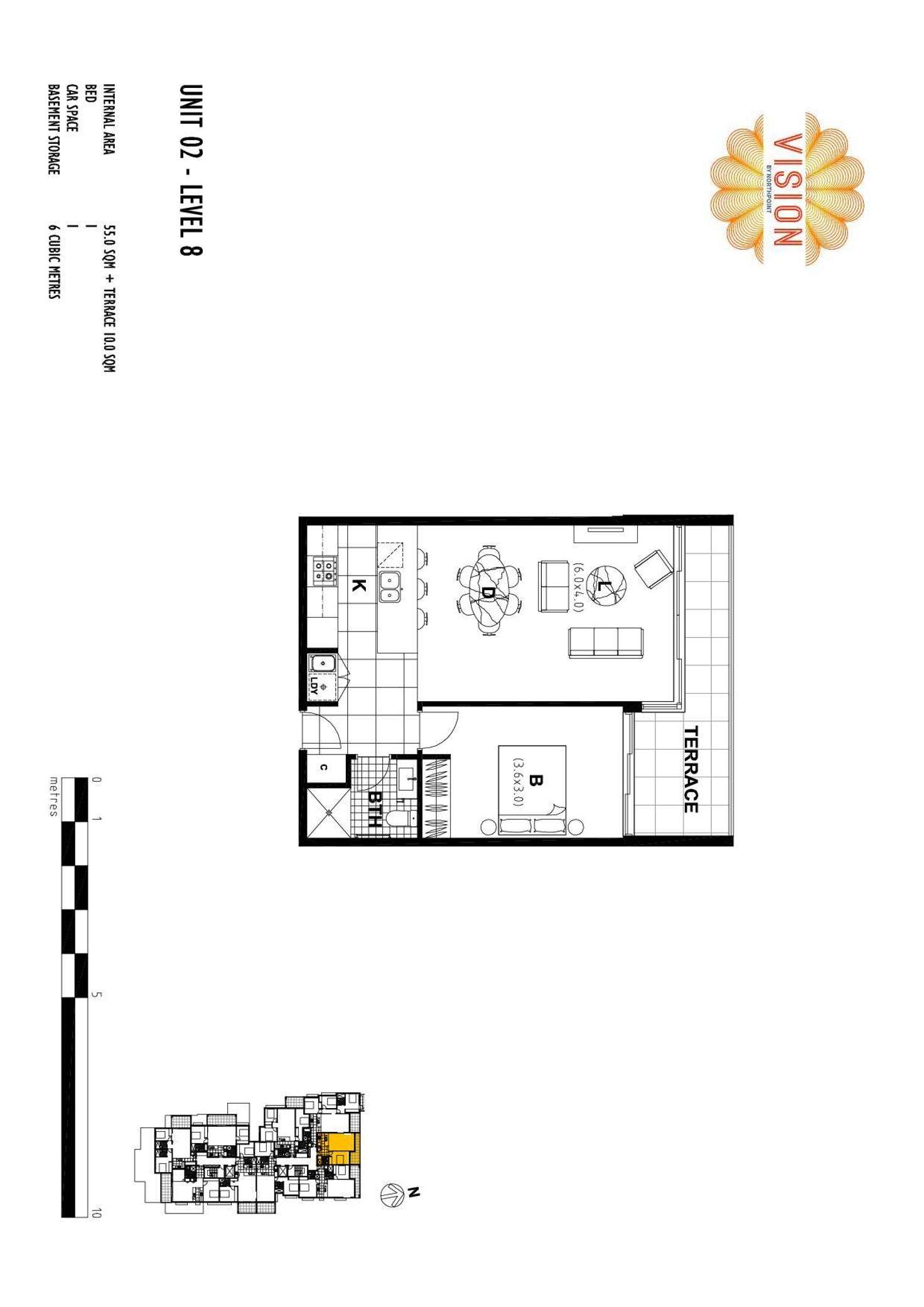 Floorplan of Homely apartment listing, 802/1-3 Pretoria Parade, Hornsby NSW 2077