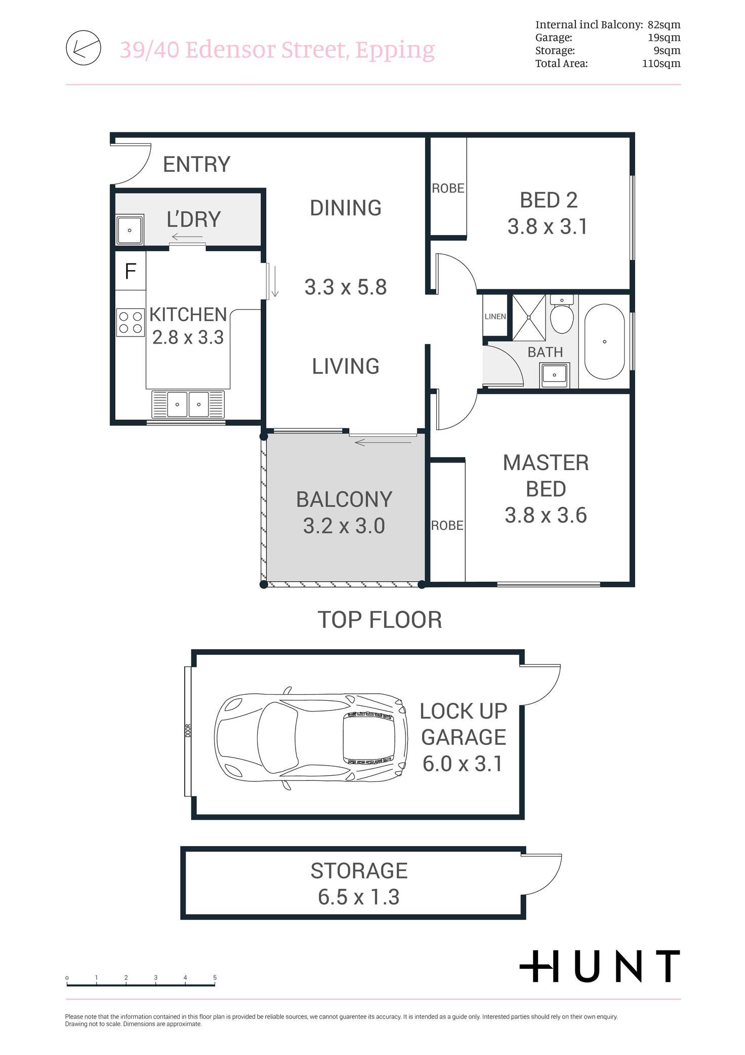 Floorplan of Homely apartment listing, 39/34-40 Edensor Street, Epping NSW 2121