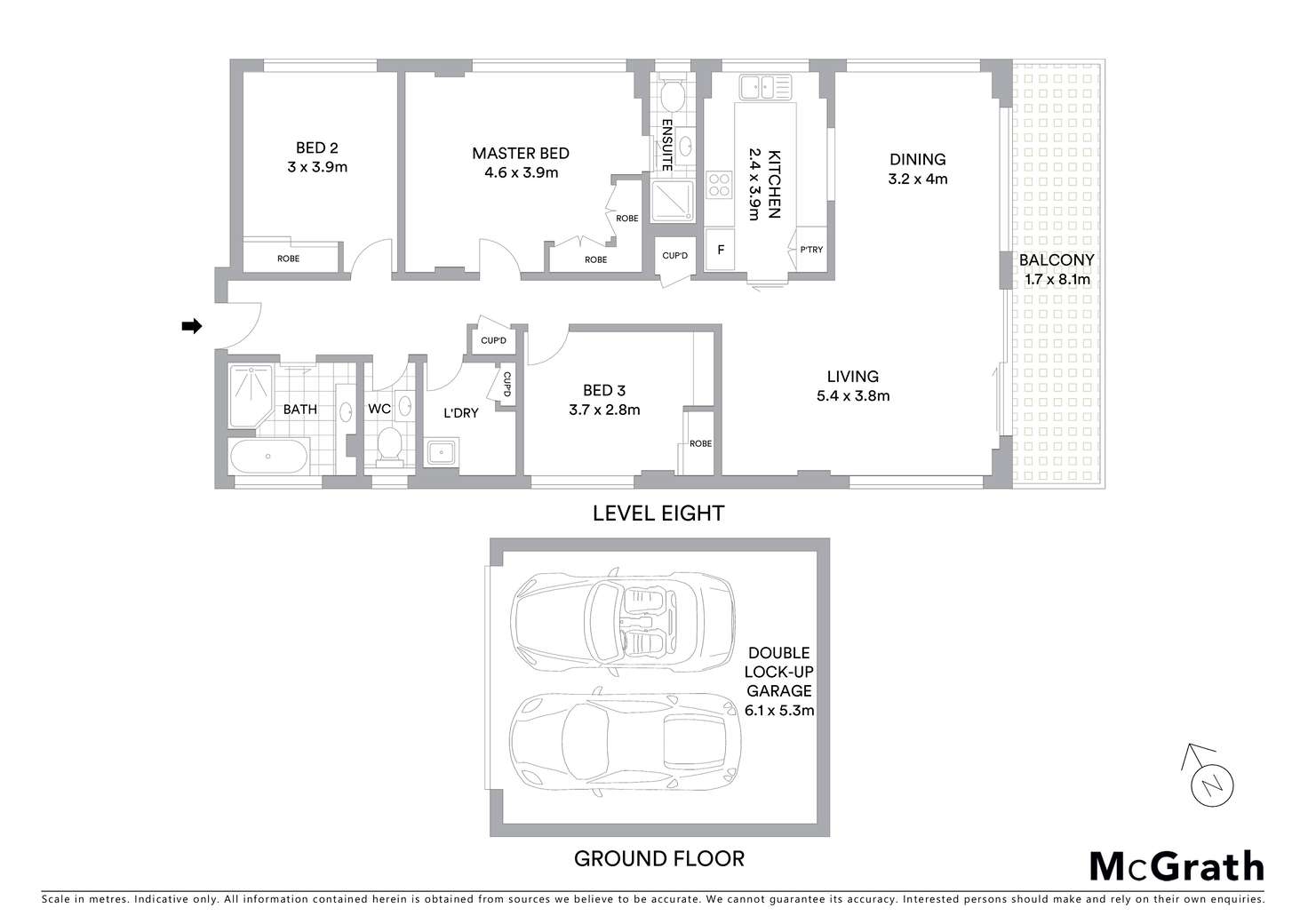Floorplan of Homely apartment listing, 22/2 Arthur Avenue, Cronulla NSW 2230