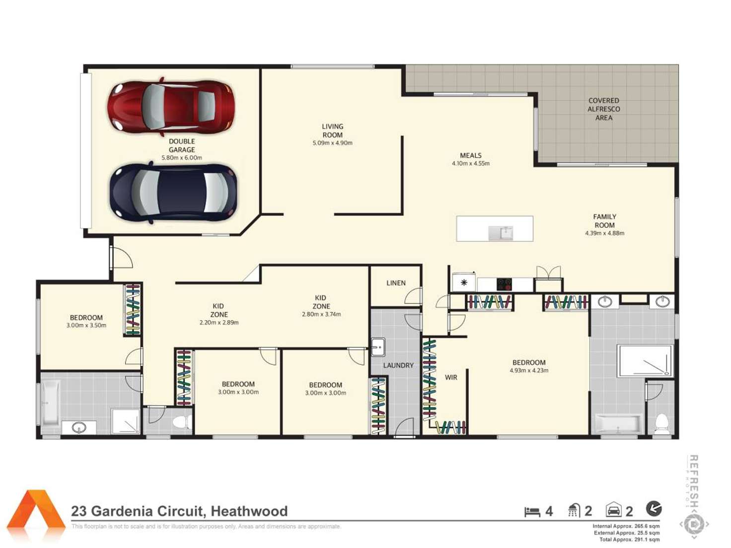 Floorplan of Homely house listing, 23 Gardenia Circuit, Heathwood QLD 4110