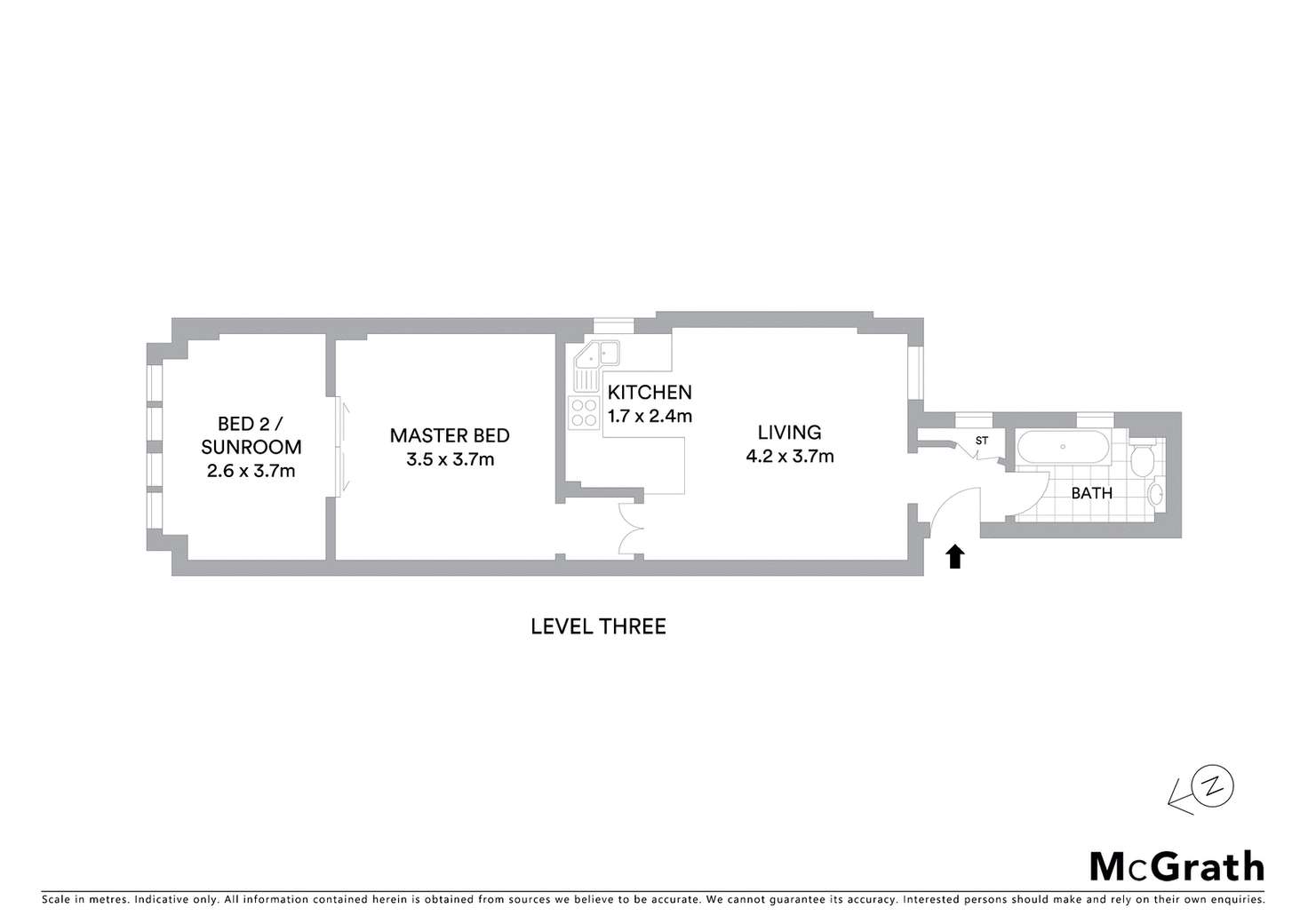 Floorplan of Homely apartment listing, 7/186 Boundary Street, Paddington NSW 2021