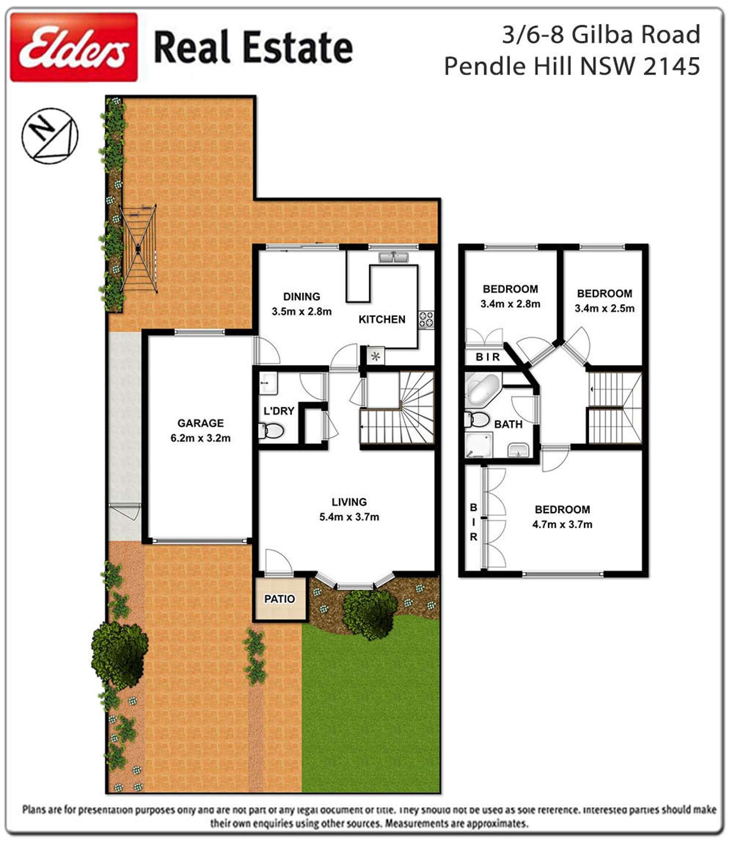 Floorplan of Homely townhouse listing, 3/6-8 Gilba Road, Pendle Hill NSW 2145