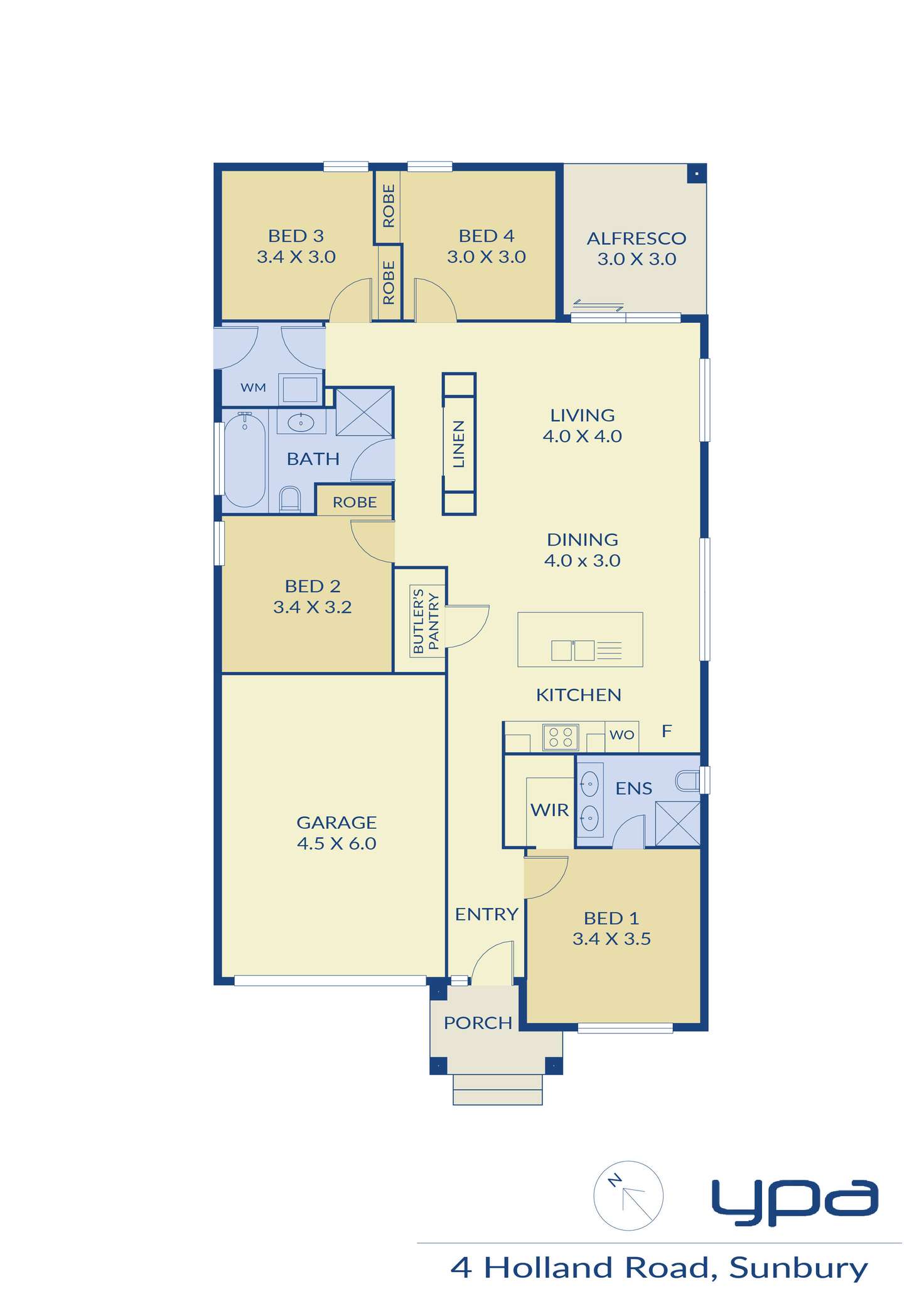 Floorplan of Homely house listing, 4 Holland Road, Sunbury VIC 3429