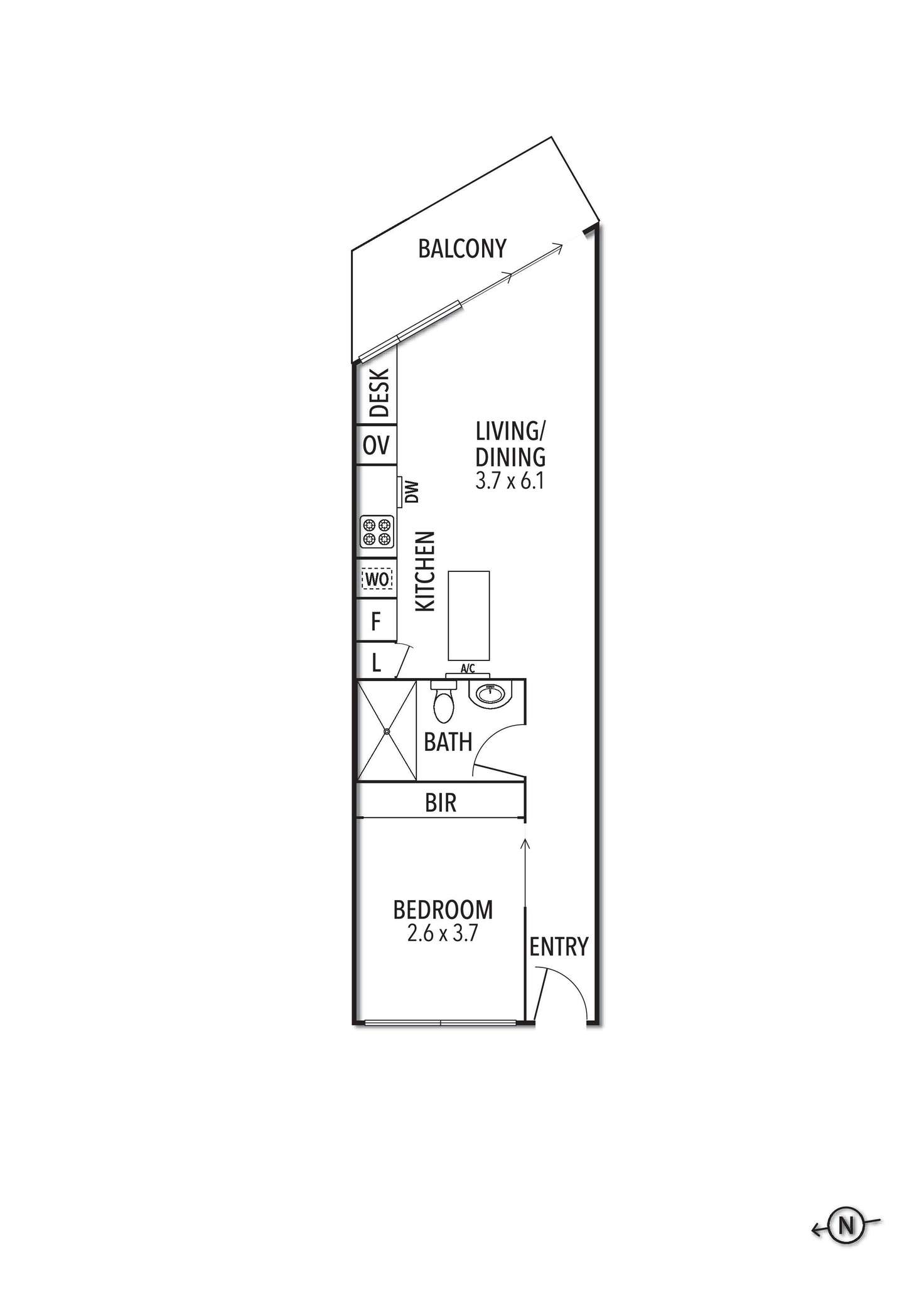 Floorplan of Homely apartment listing, 503/45 Claremont Street, South Yarra VIC 3141