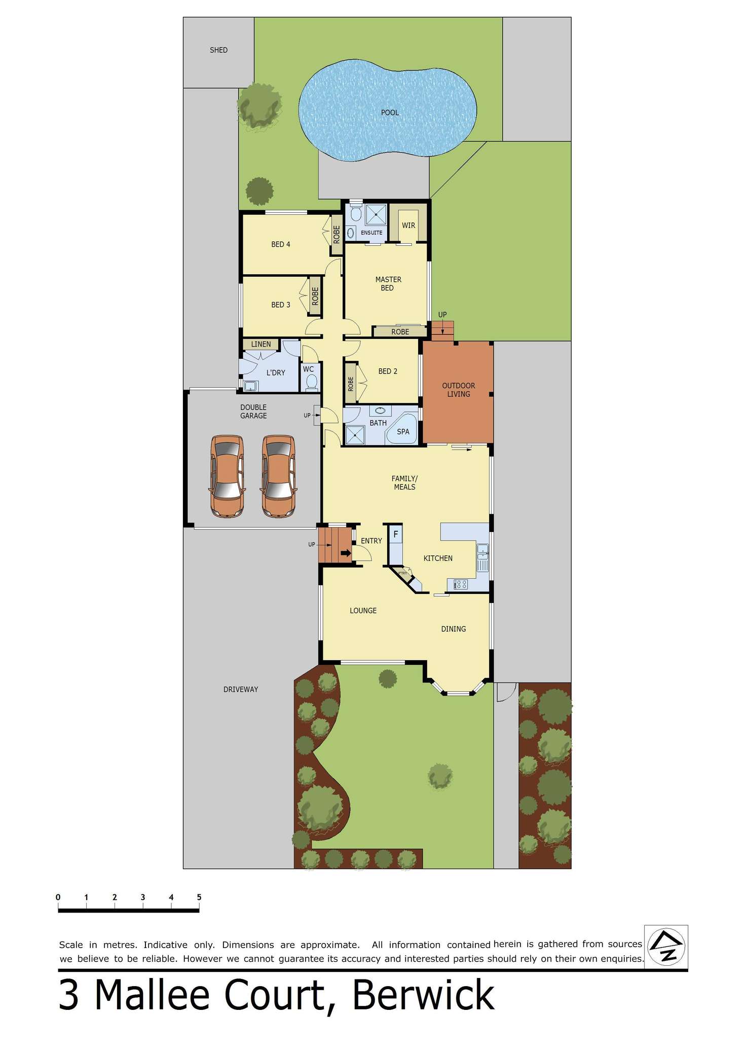 Floorplan of Homely house listing, 3 Mallee Court, Berwick VIC 3806