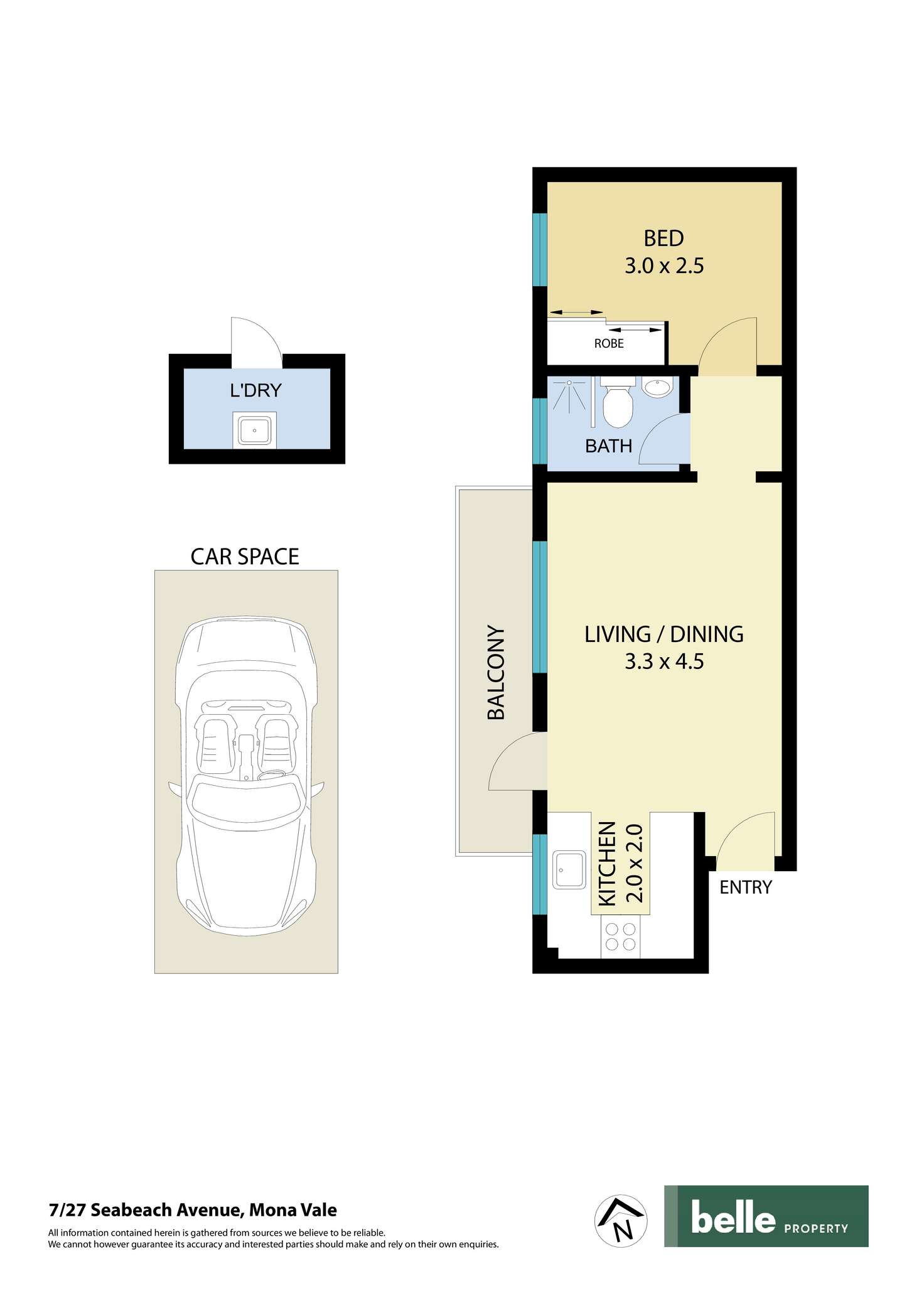 Floorplan of Homely apartment listing, 7/27 Seabeach Avenue, Mona Vale NSW 2103