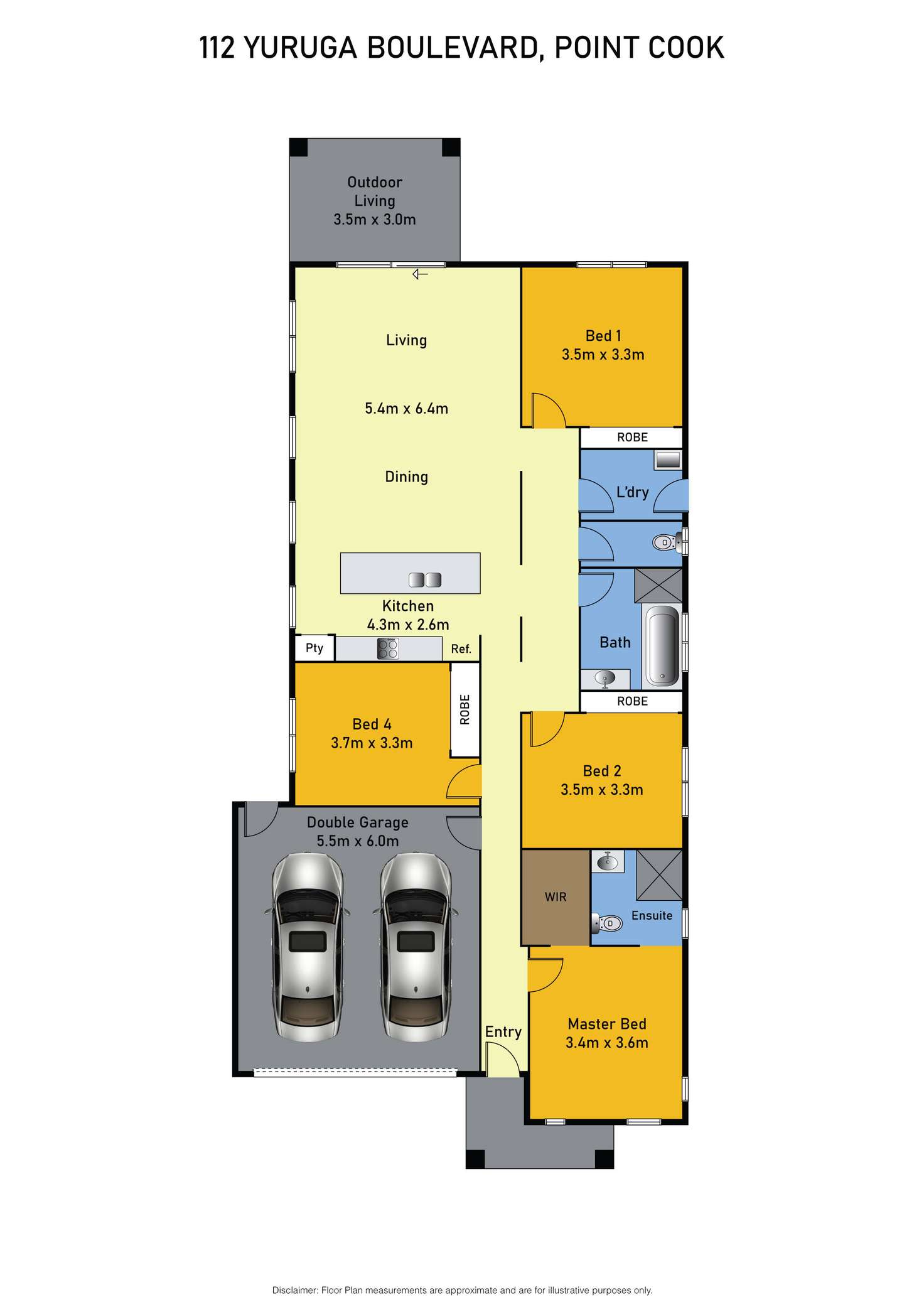 Floorplan of Homely house listing, 112 Yuruga Boulevard, Point Cook VIC 3030