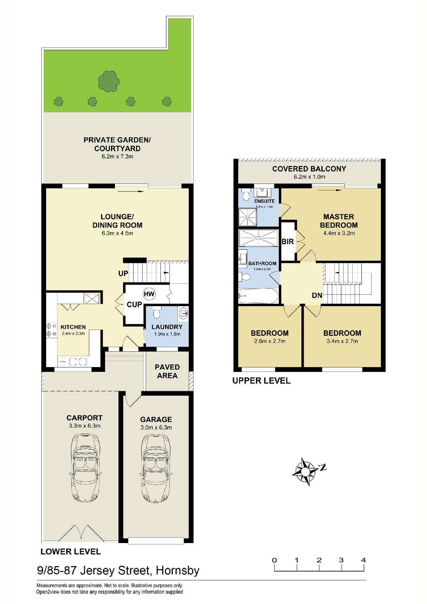 Floorplan of Homely townhouse listing, 9/85 Jersey Street, Hornsby NSW 2077