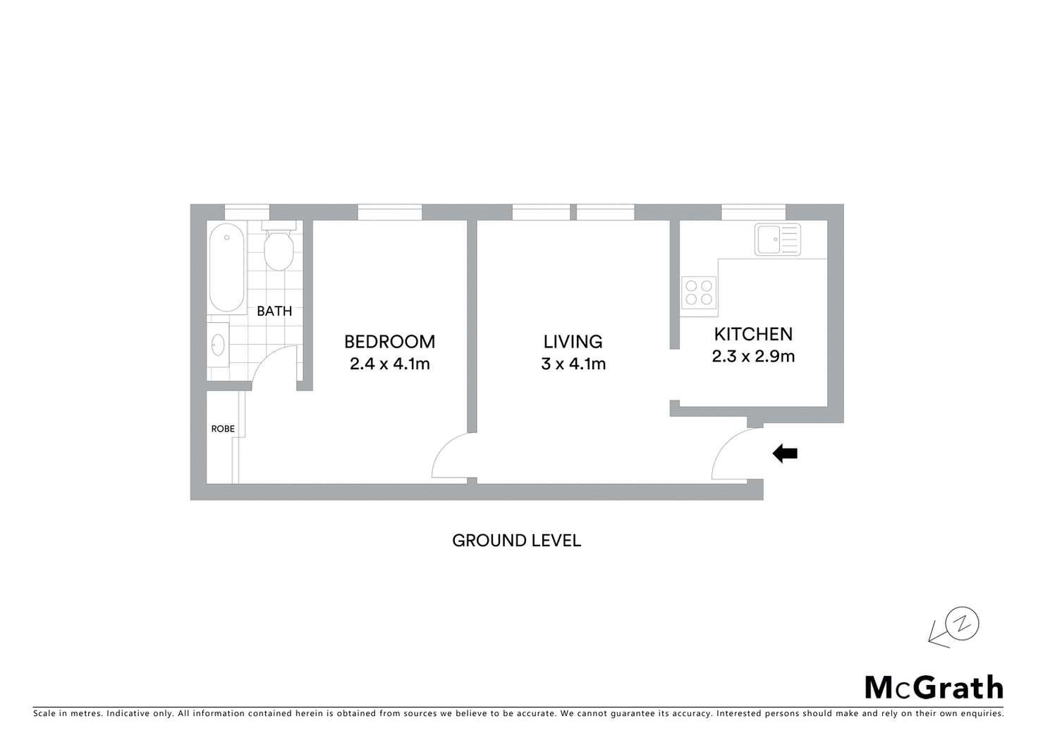 Floorplan of Homely apartment listing, 1/43 Bond Street, Maroubra NSW 2035