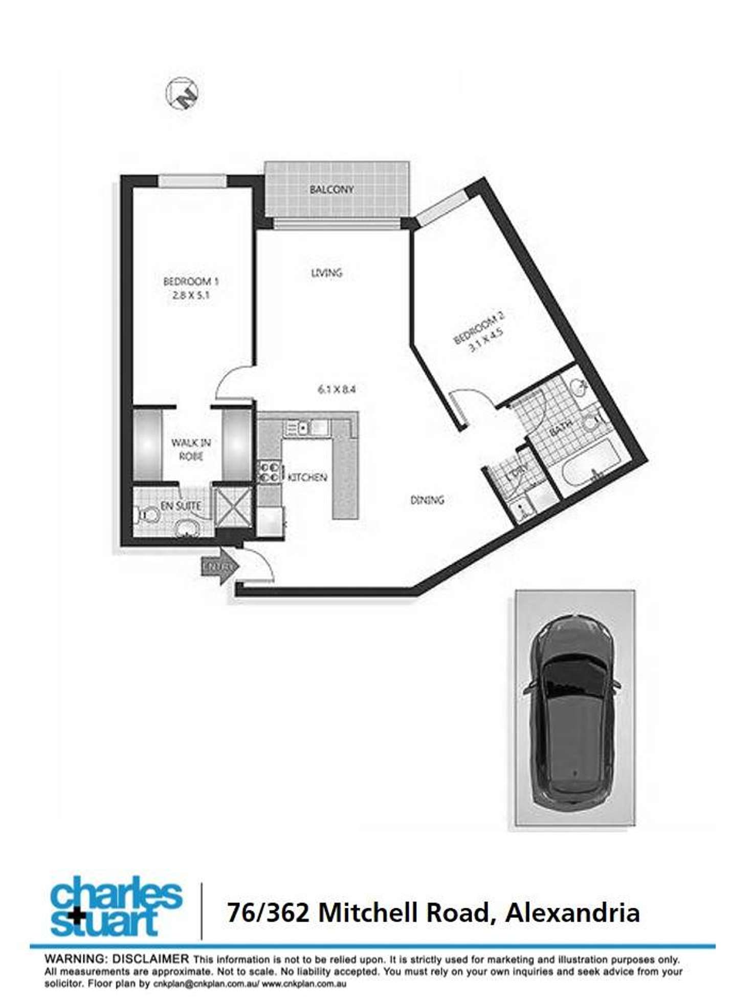 Floorplan of Homely apartment listing, 76/362 Mitchell Road, Alexandria NSW 2015