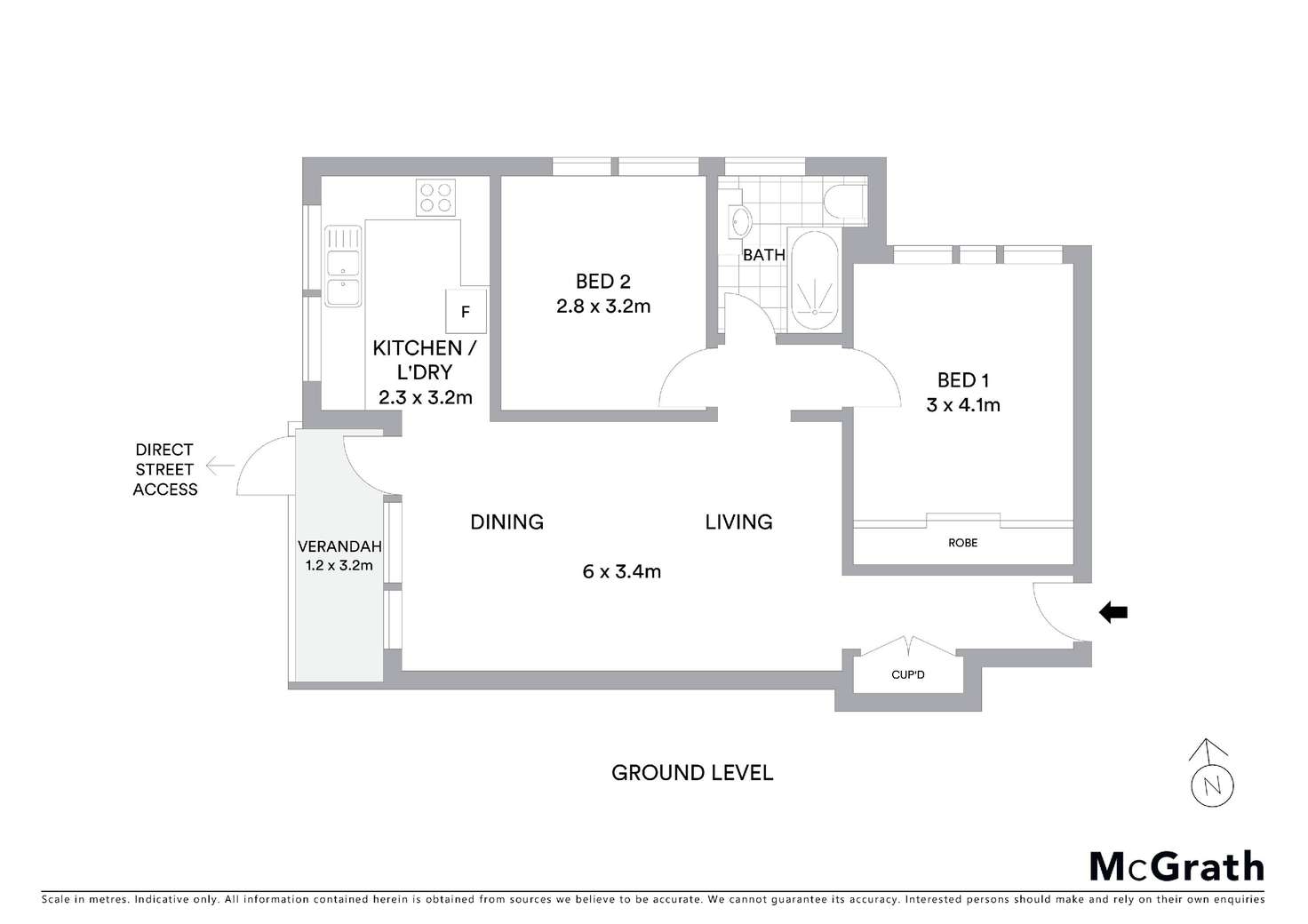 Floorplan of Homely unit listing, 3/178 Chuter Avenue, Sans Souci NSW 2219