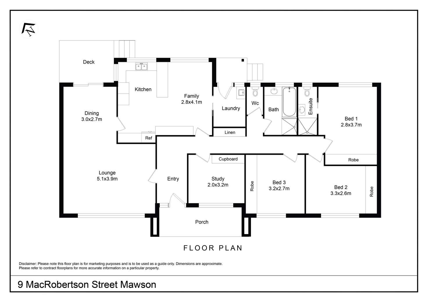 Floorplan of Homely house listing, 9 Macrobertson Street, Mawson ACT 2607