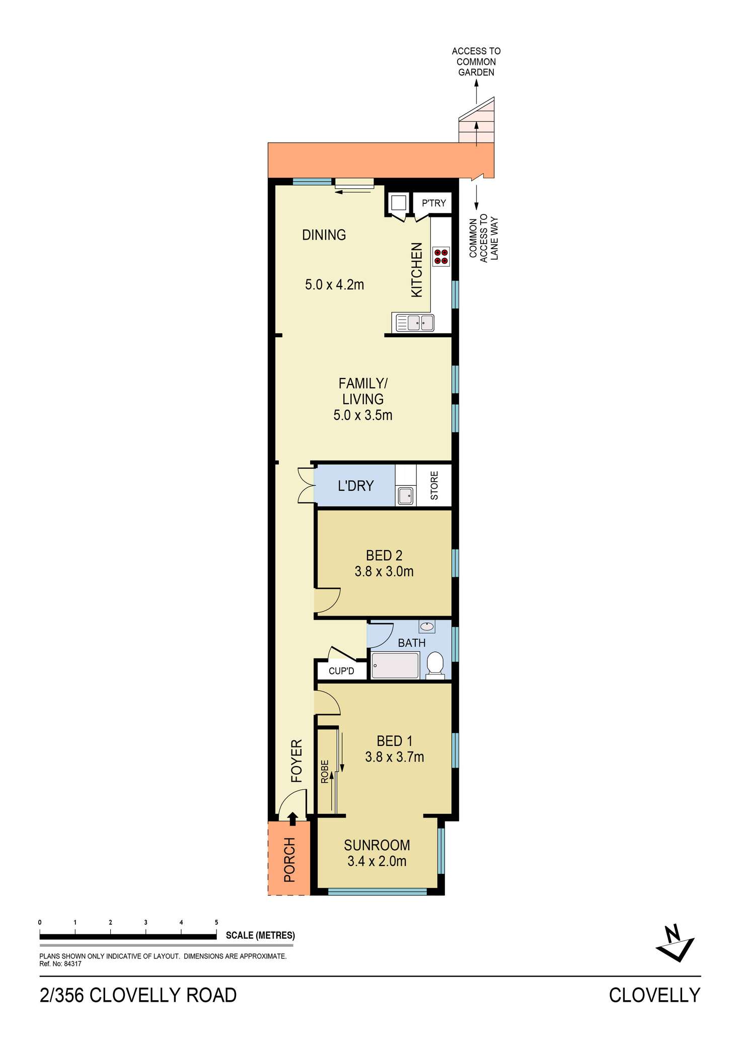 Floorplan of Homely unit listing, 2/356 Clovelly Road, Clovelly NSW 2031