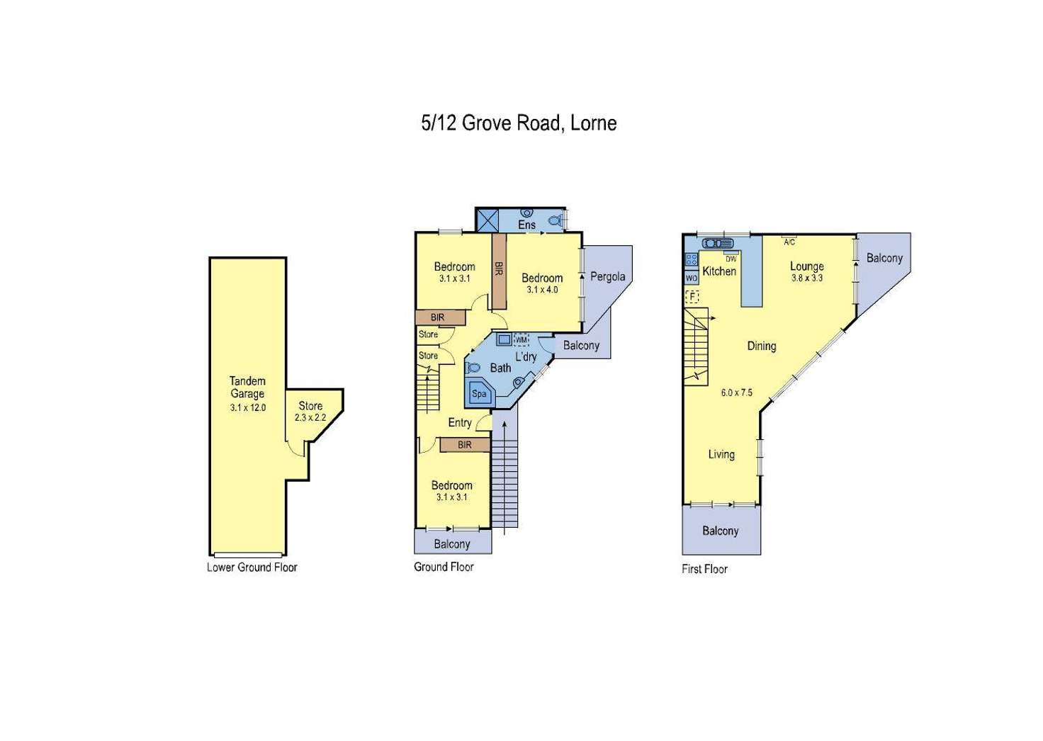 Floorplan of Homely unit listing, 5/12 Grove Road, Lorne VIC 3232
