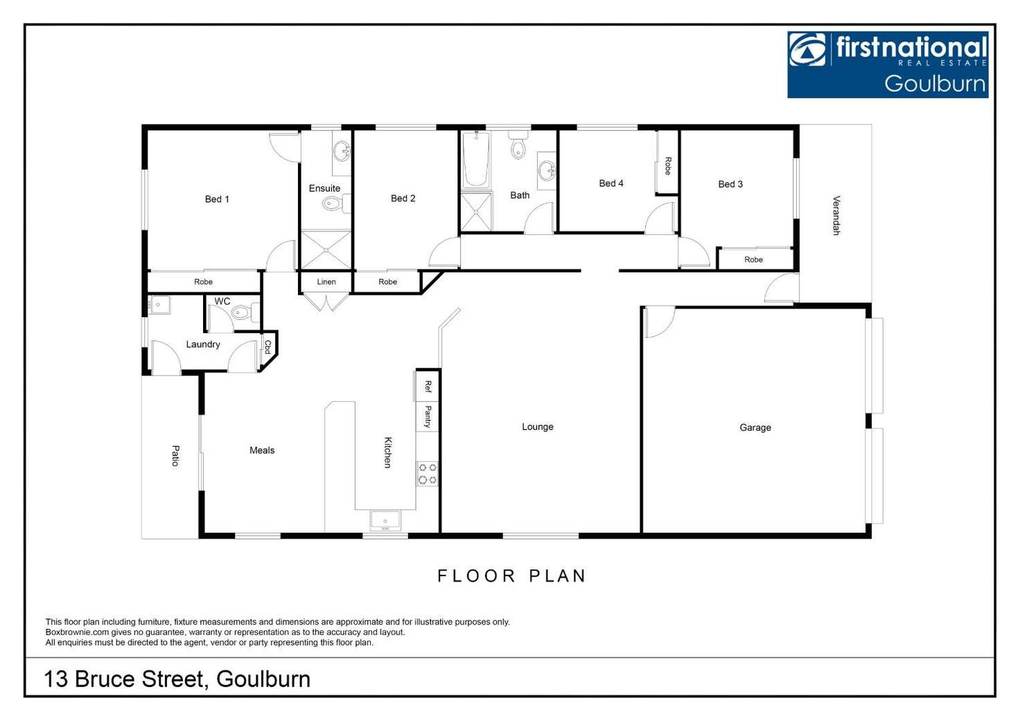 Floorplan of Homely house listing, 13 Bruce Street, Goulburn NSW 2580
