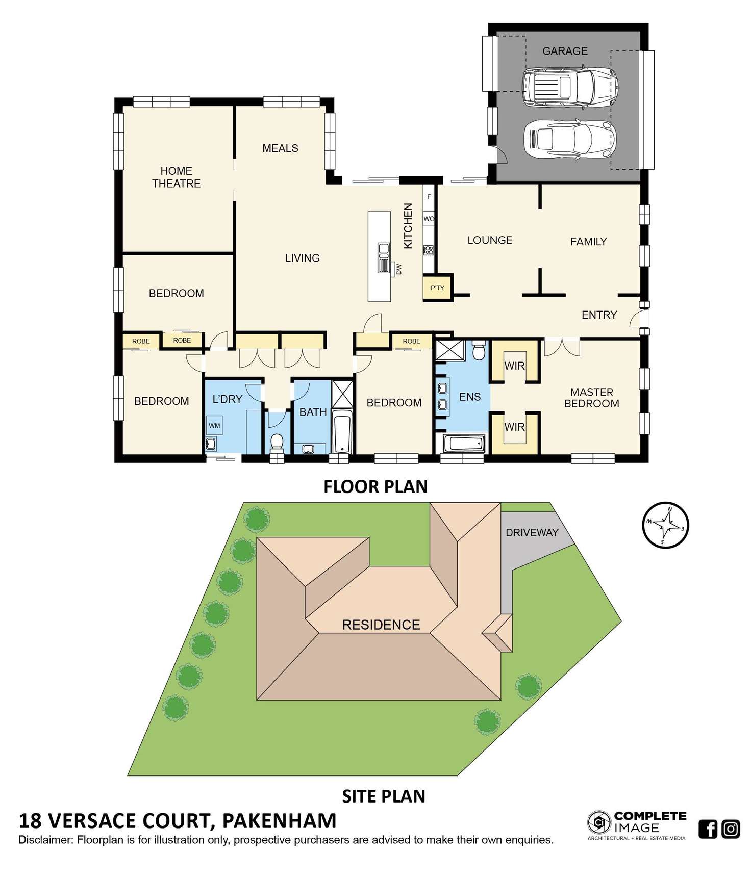 Floorplan of Homely house listing, 18 Versace Court, Pakenham VIC 3810