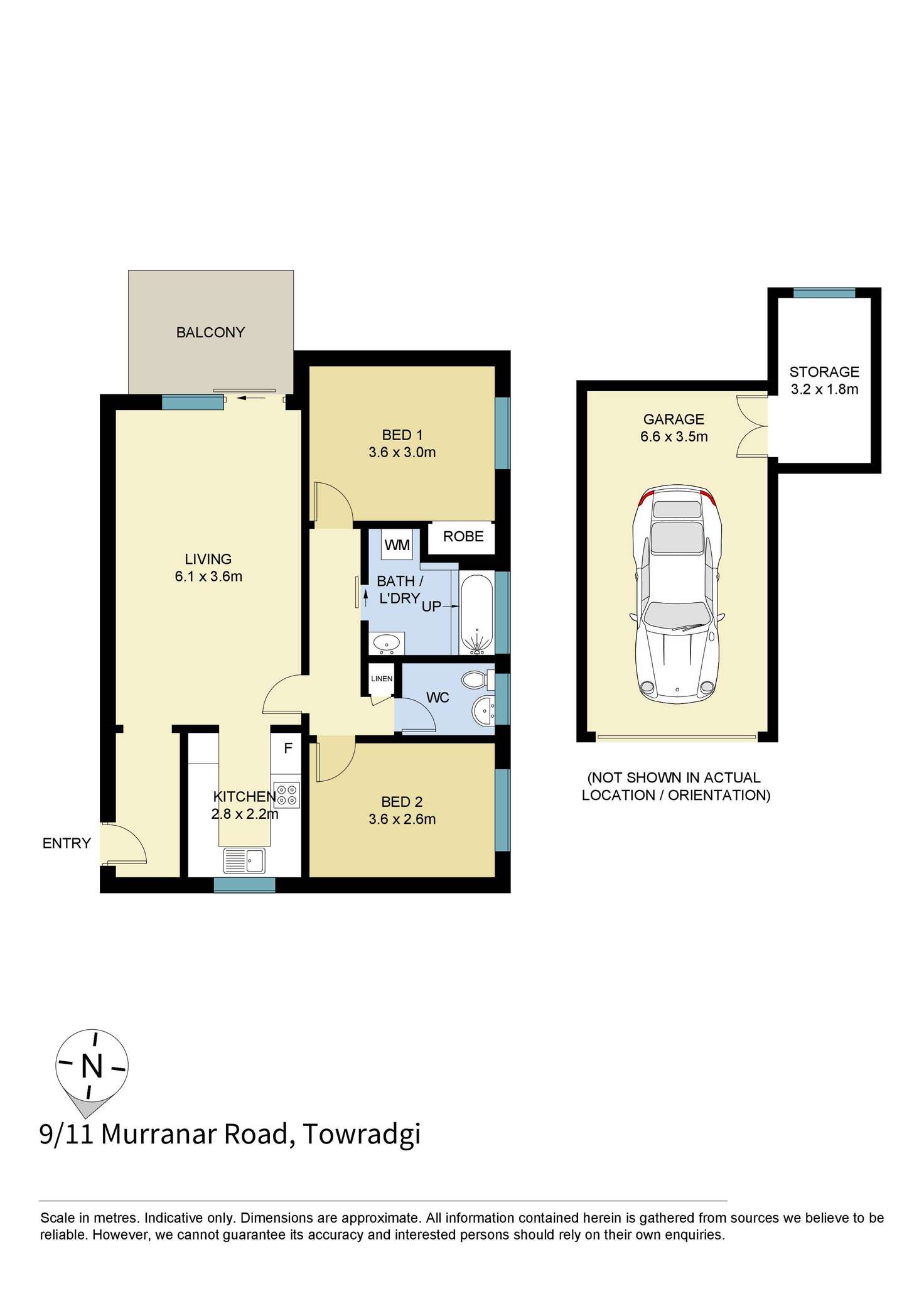 Floorplan of Homely apartment listing, 9/11 Murranar Road, Towradgi NSW 2518