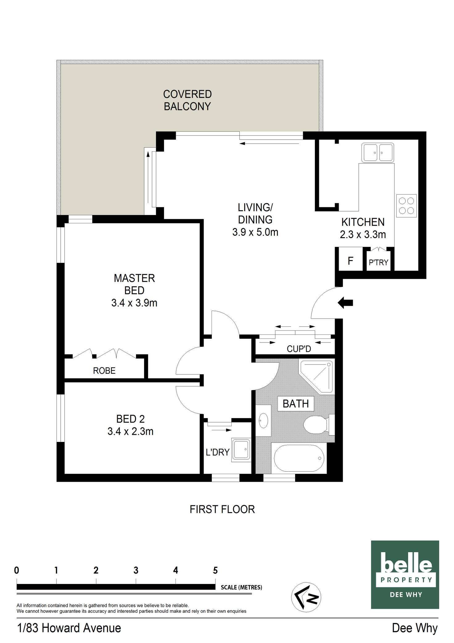 Floorplan of Homely apartment listing, 1/83 Howard Avenue, Dee Why NSW 2099