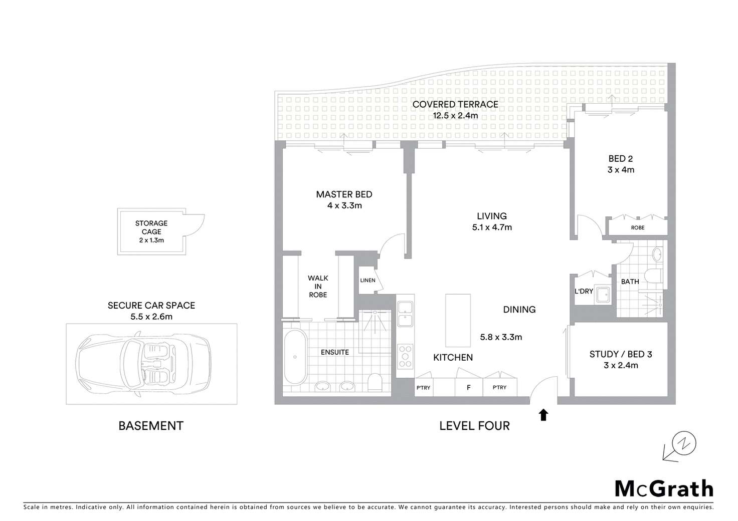 Floorplan of Homely apartment listing, 407/63 Hall Street, Bondi Beach NSW 2026