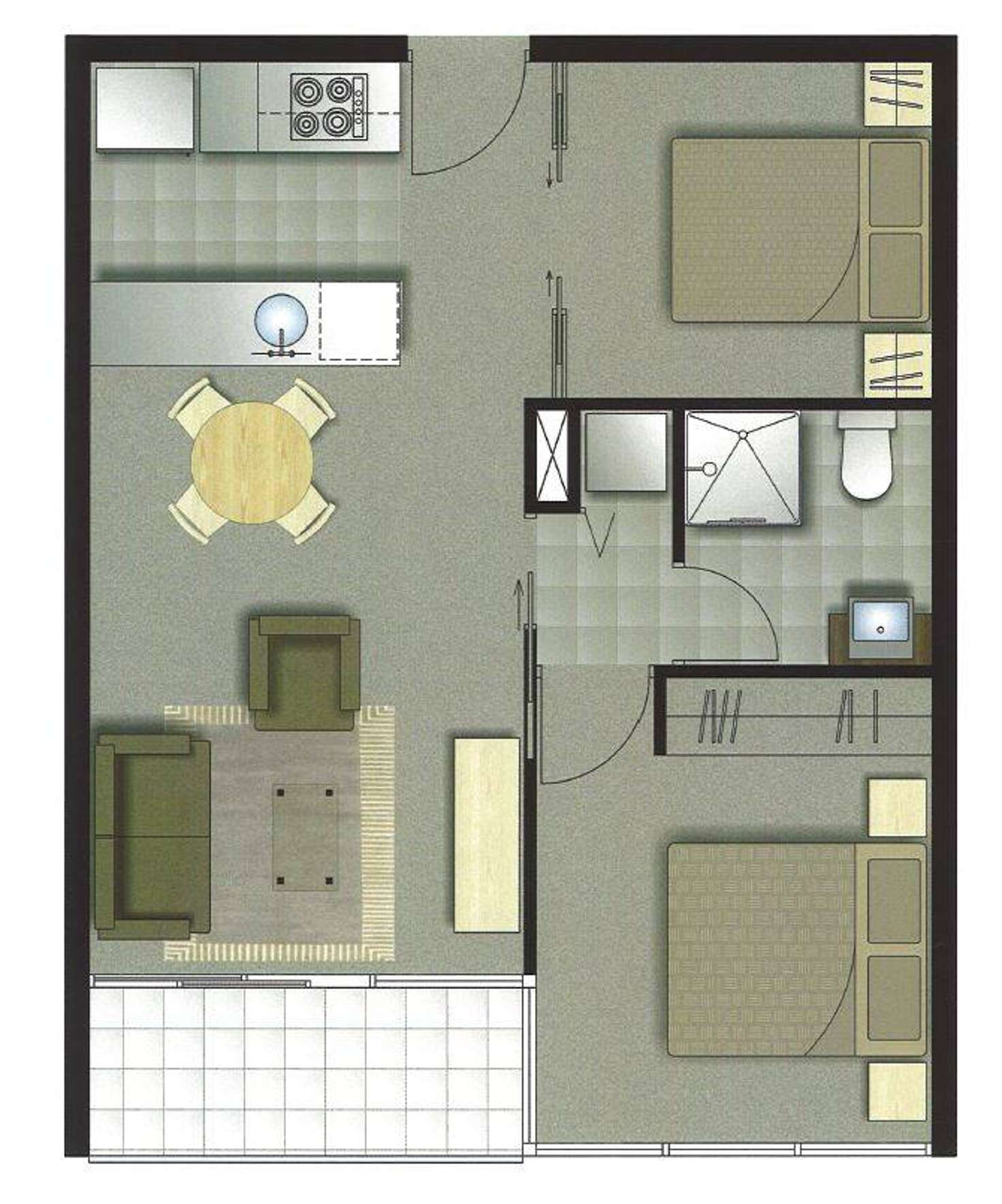 Floorplan of Homely apartment listing, 3505/483 Swanston Street, Melbourne VIC 3000