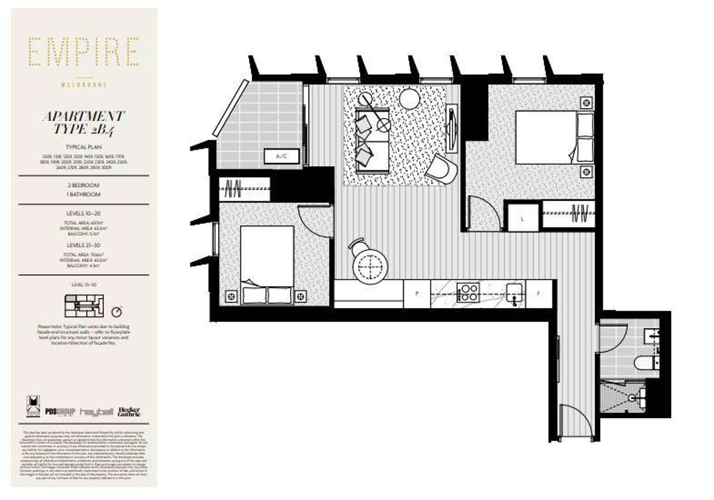 Floorplan of Homely apartment listing, 2709/81 A'beckett Street, Melbourne VIC 3000