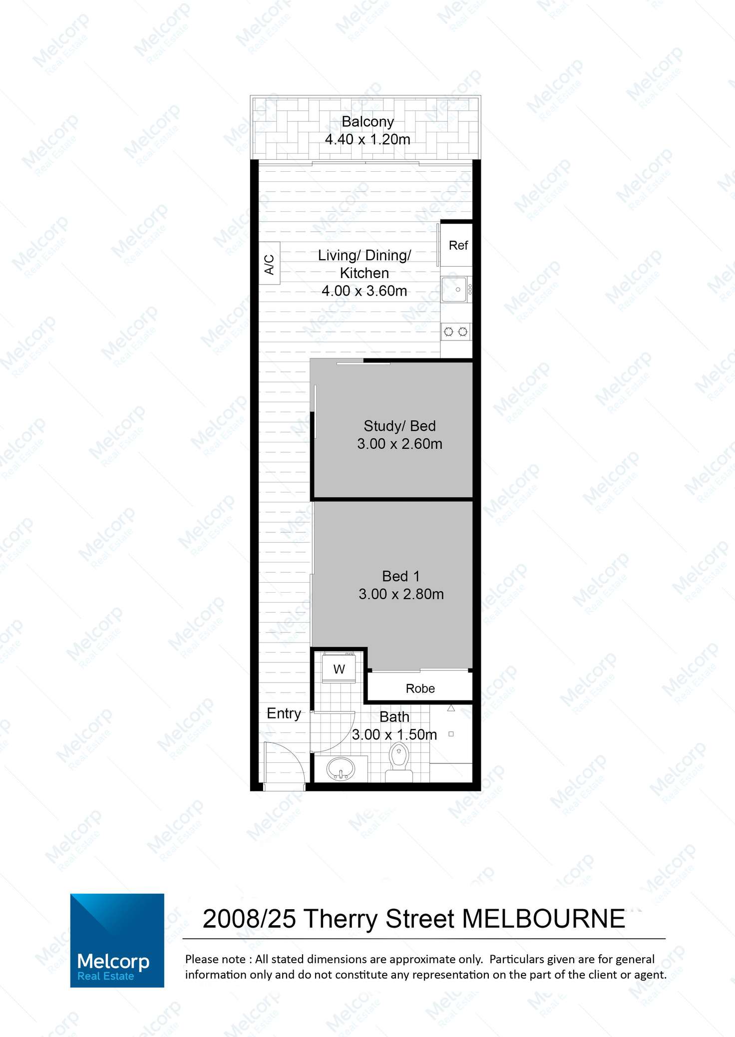 Floorplan of Homely apartment listing, 2008/25 Therry Street, Melbourne VIC 3000