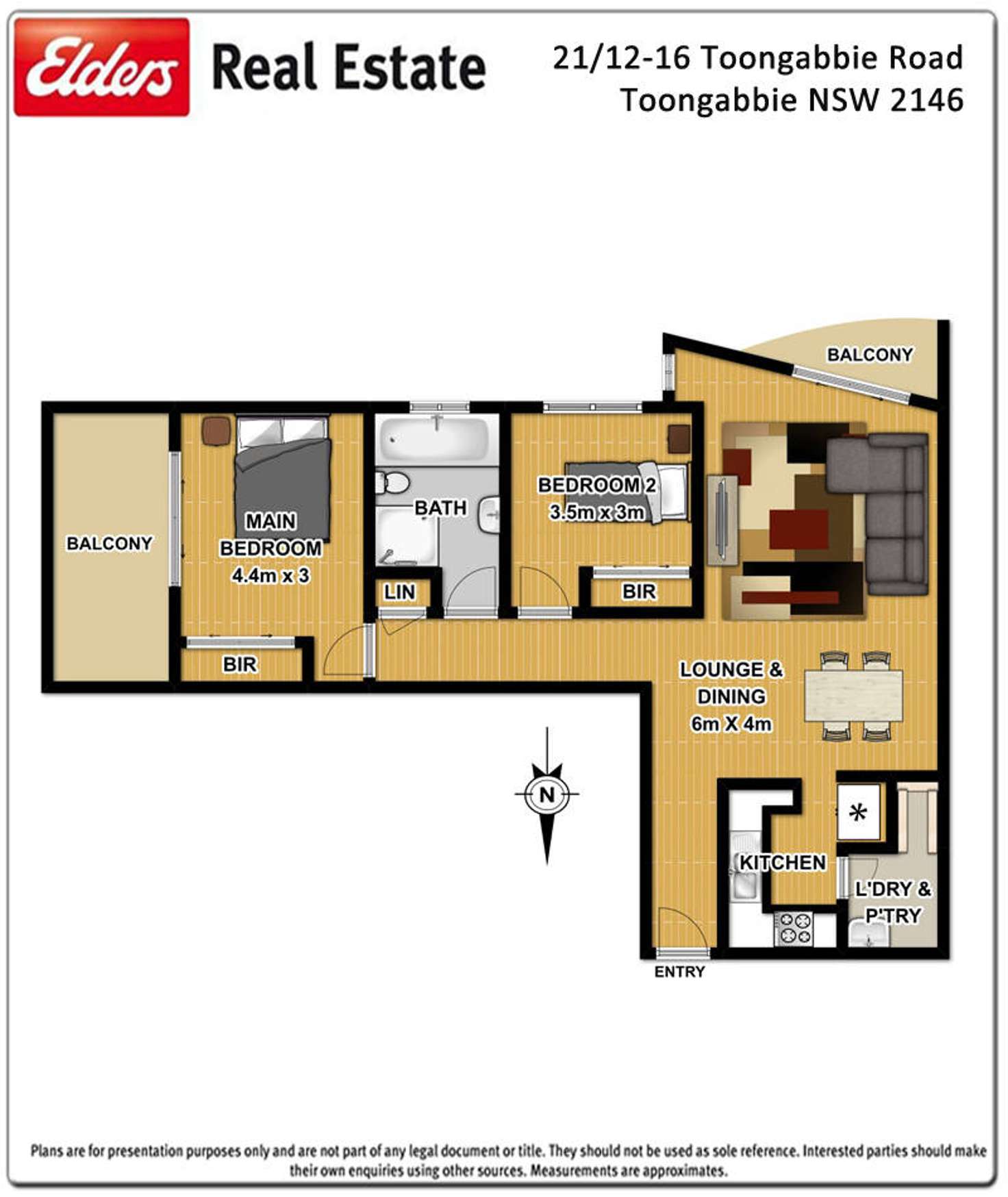 Floorplan of Homely unit listing, 21/12-16 Toongabbie Road, Toongabbie NSW 2146
