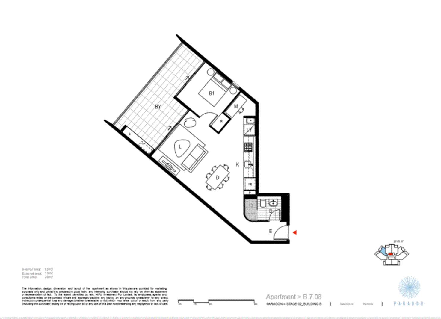 Floorplan of Homely apartment listing, Level 7/708/1 Link Road, Zetland NSW 2017