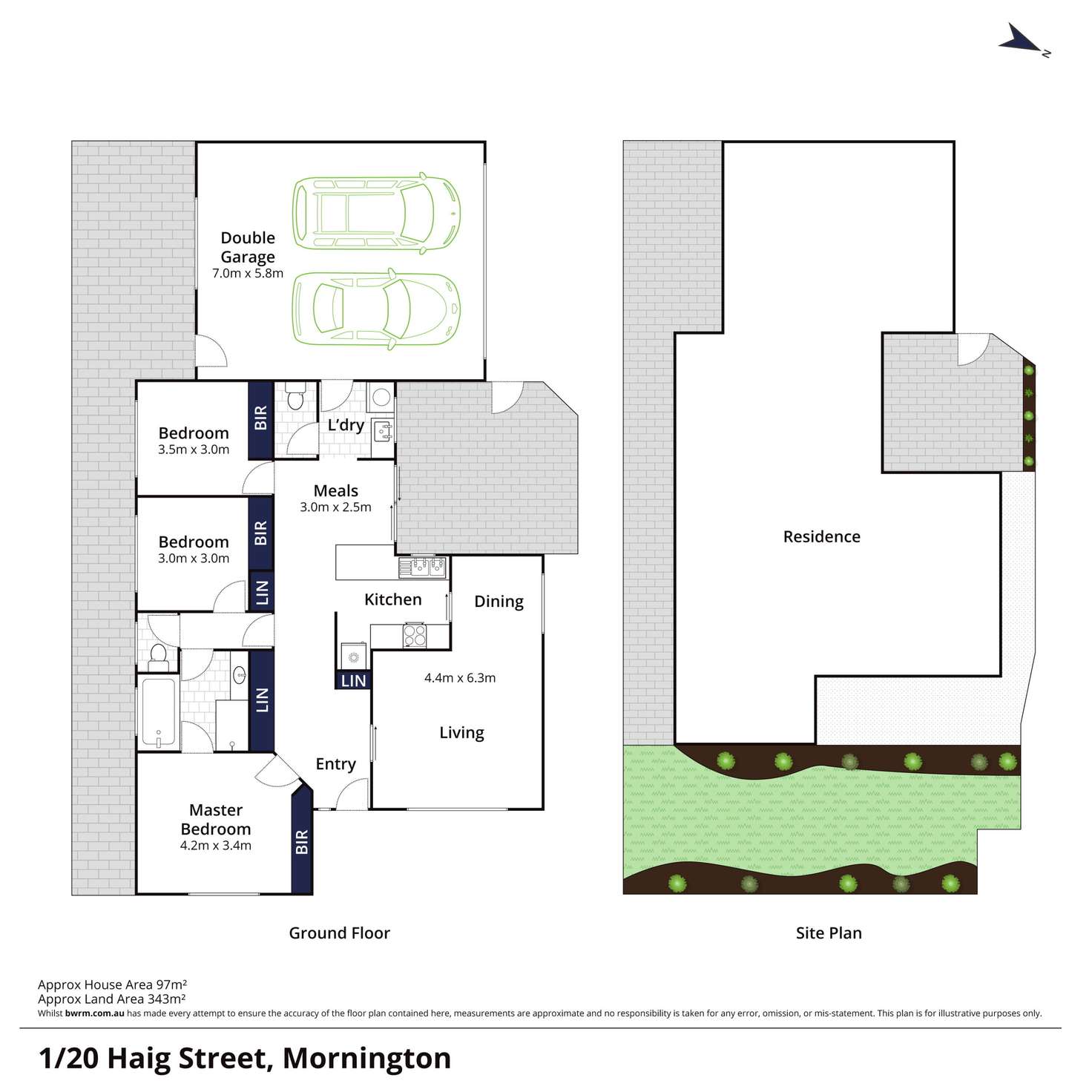Floorplan of Homely unit listing, 1/20 Haig Street, Mornington VIC 3931