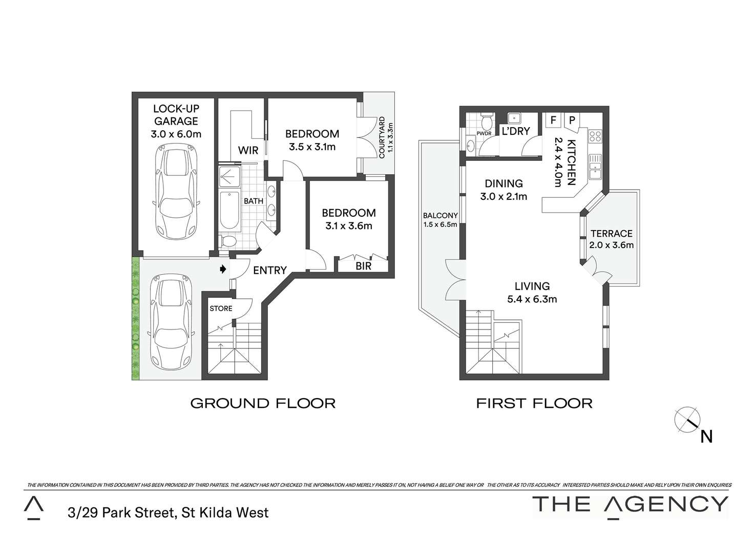 Floorplan of Homely townhouse listing, 3/29 Park Street, St Kilda West VIC 3182