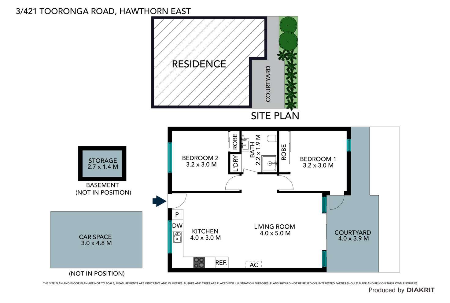 Floorplan of Homely apartment listing, 3/421 Tooronga Road, Hawthorn East VIC 3123