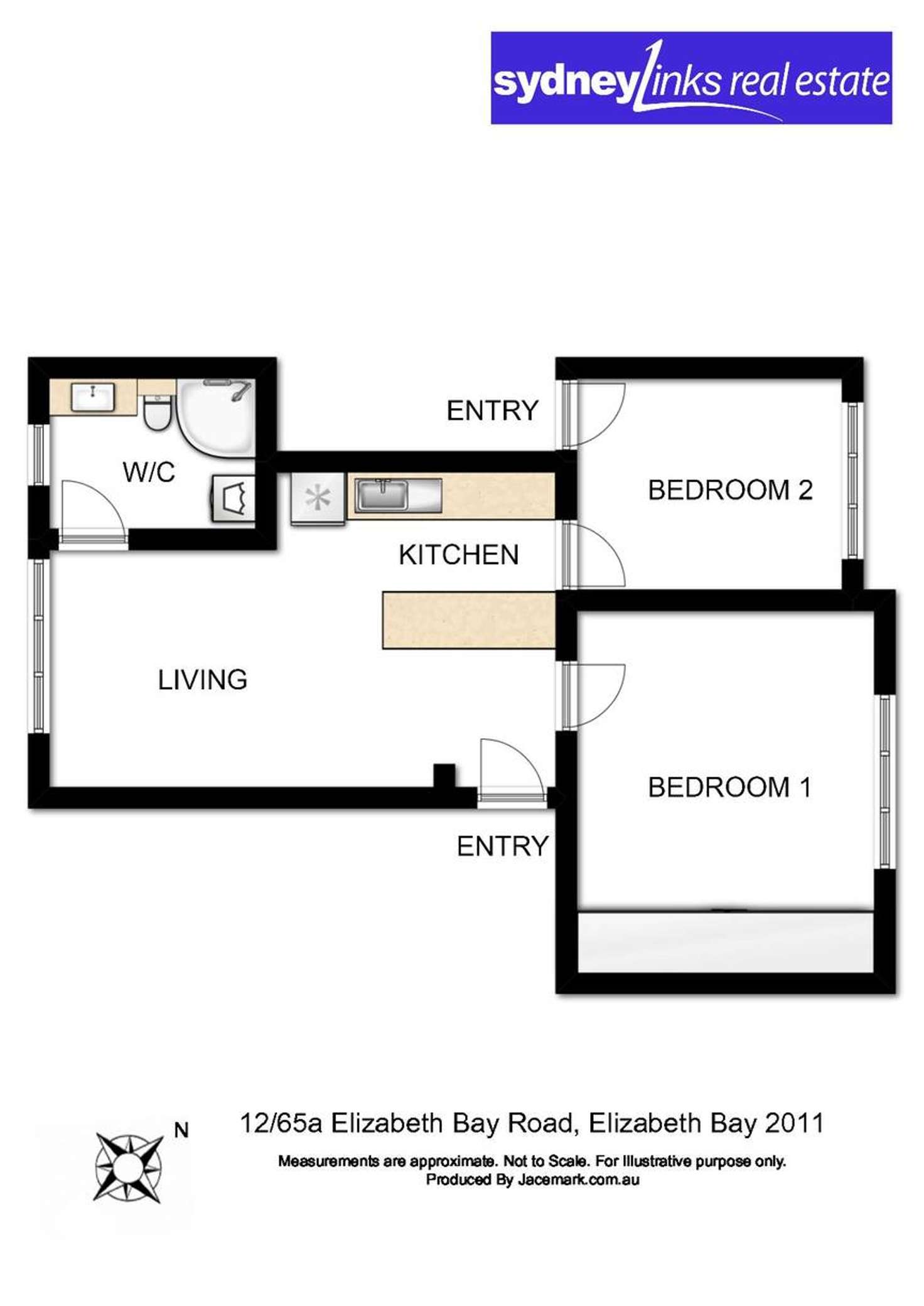Floorplan of Homely apartment listing, 12/65A Elizabeth Bay Road, Elizabeth Bay NSW 2011