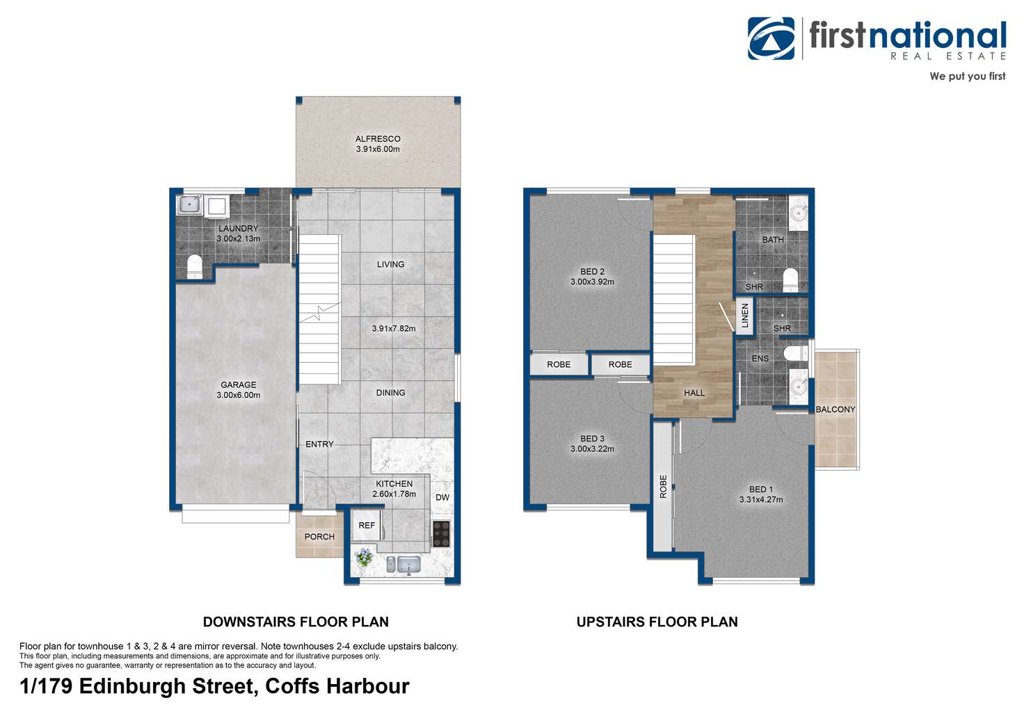 Floorplan of Homely townhouse listing, 3/179 Edinburgh Street, Coffs Harbour NSW 2450