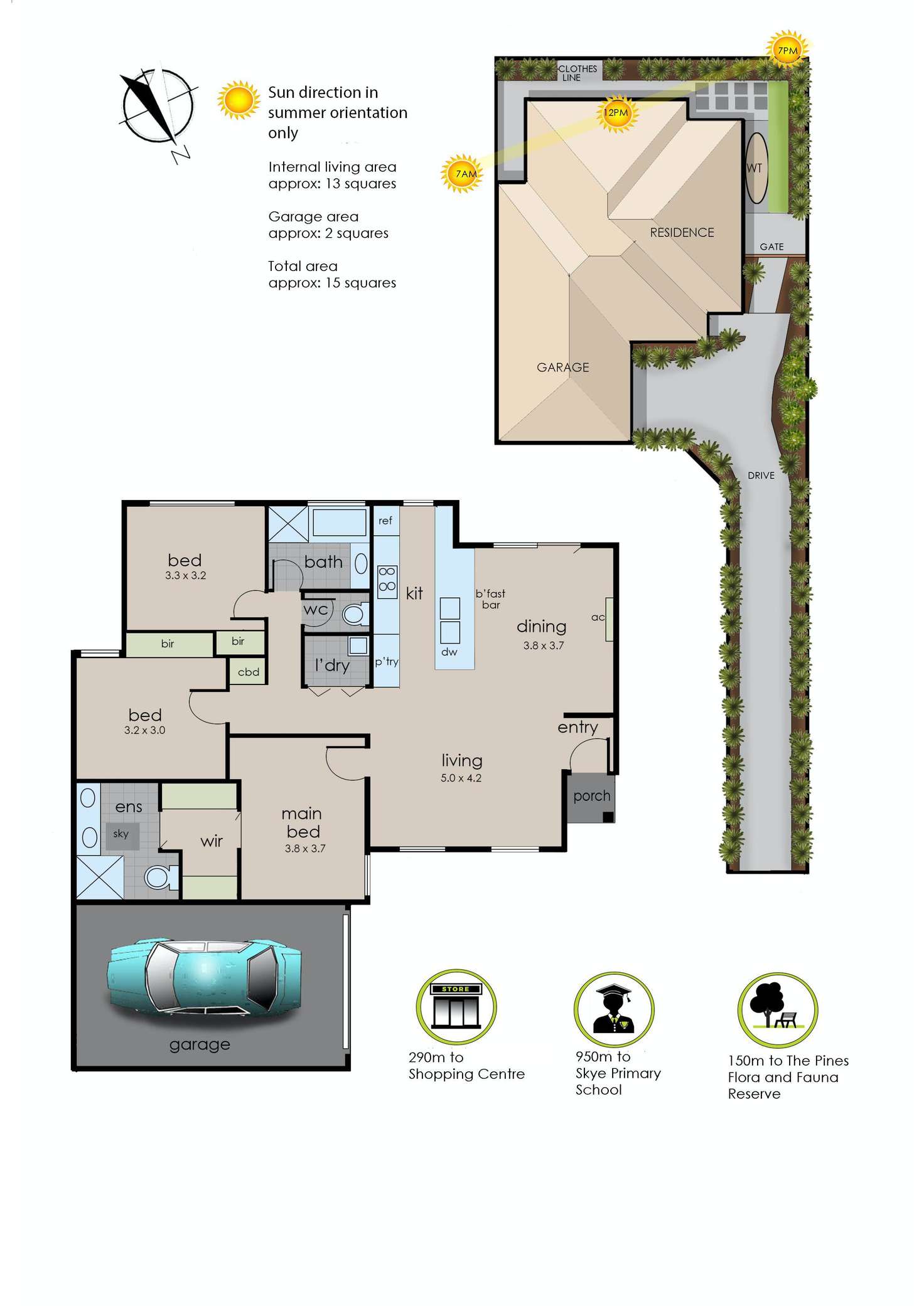 Floorplan of Homely house listing, 294A Ballarto Road, Skye VIC 3977
