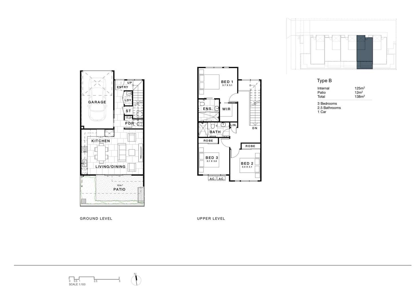 Floorplan of Homely townhouse listing, 3/15 Bower Street, Caloundra QLD 4551
